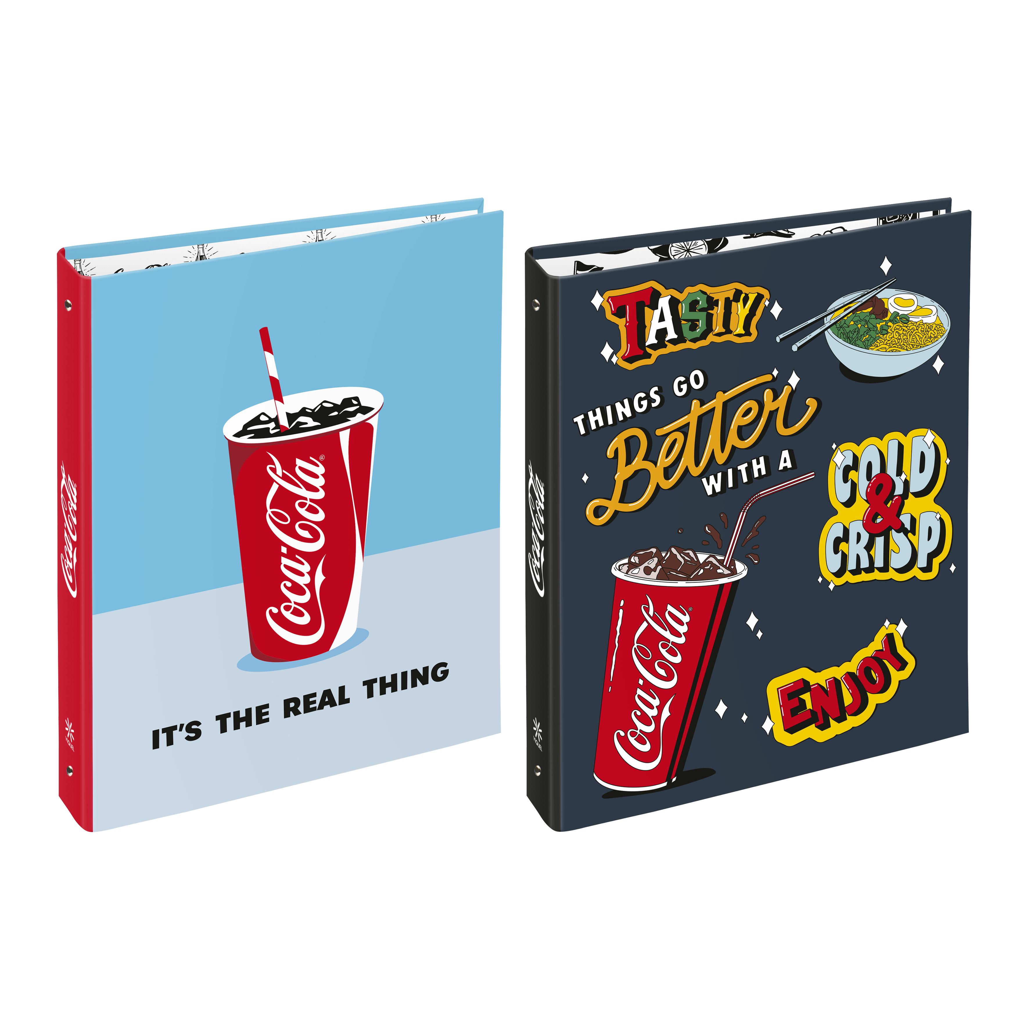 VIQUEL Classeur 4 anneaux Dos 50mm Coca-Cola Tasty
