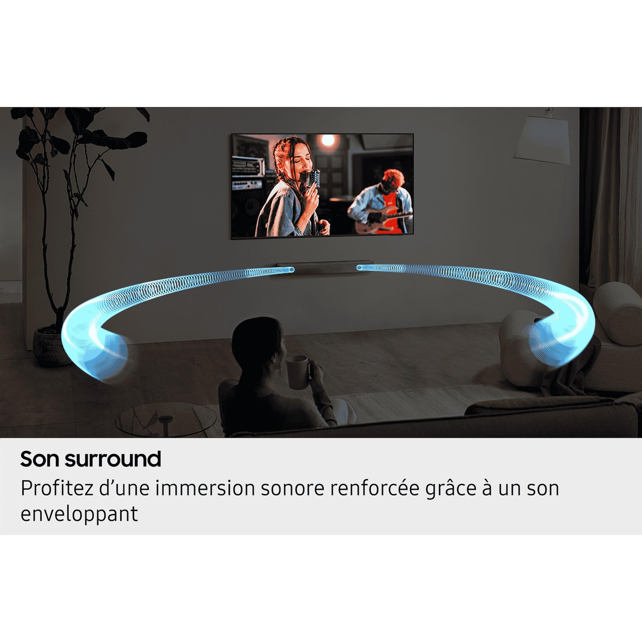 Voir la diapositive 4 : SAMSUNG Barre de son HW-B410F 2025 - Noir