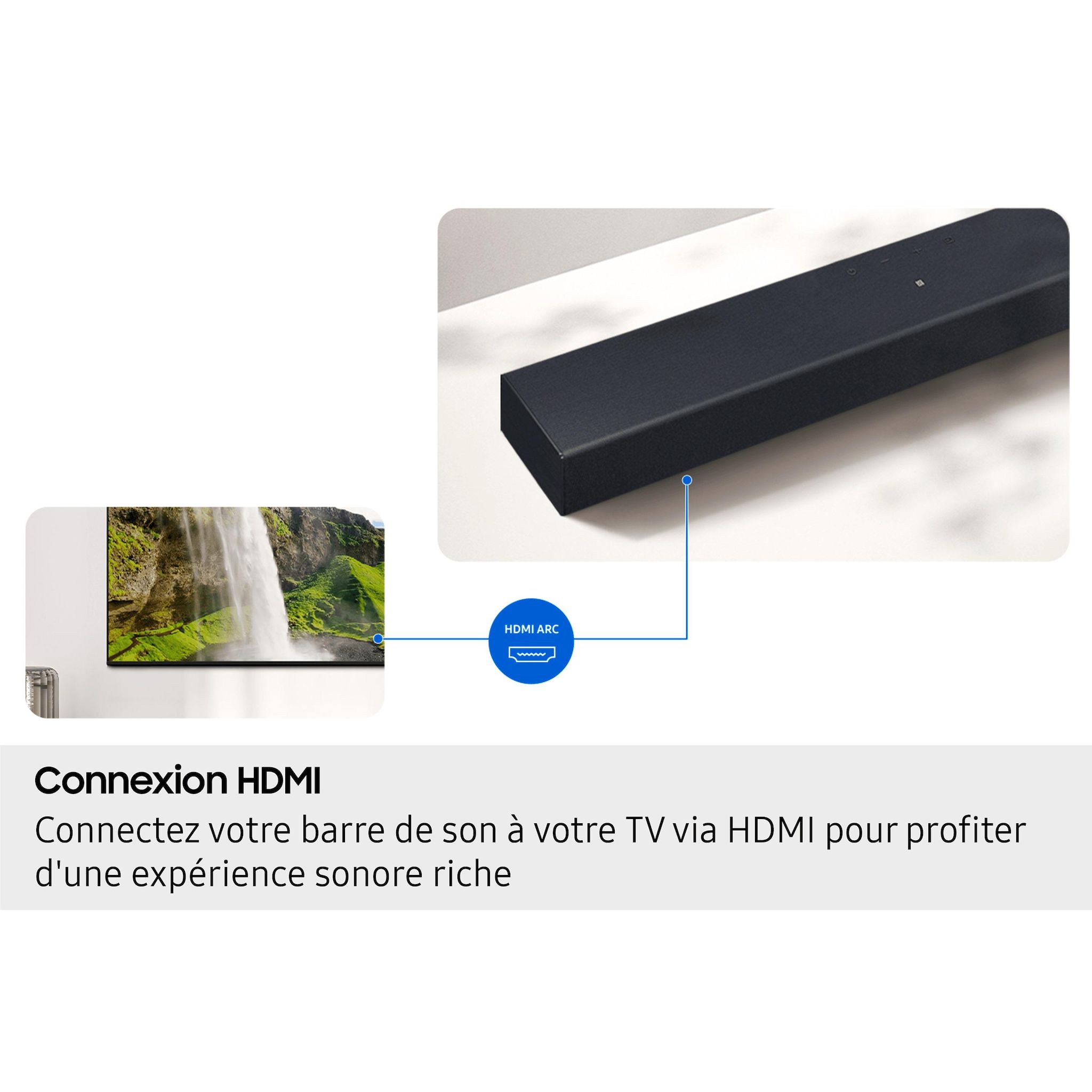 Voir la diapositive 6 : SAMSUNG Barre de son HW-B410F 2025 - Noir