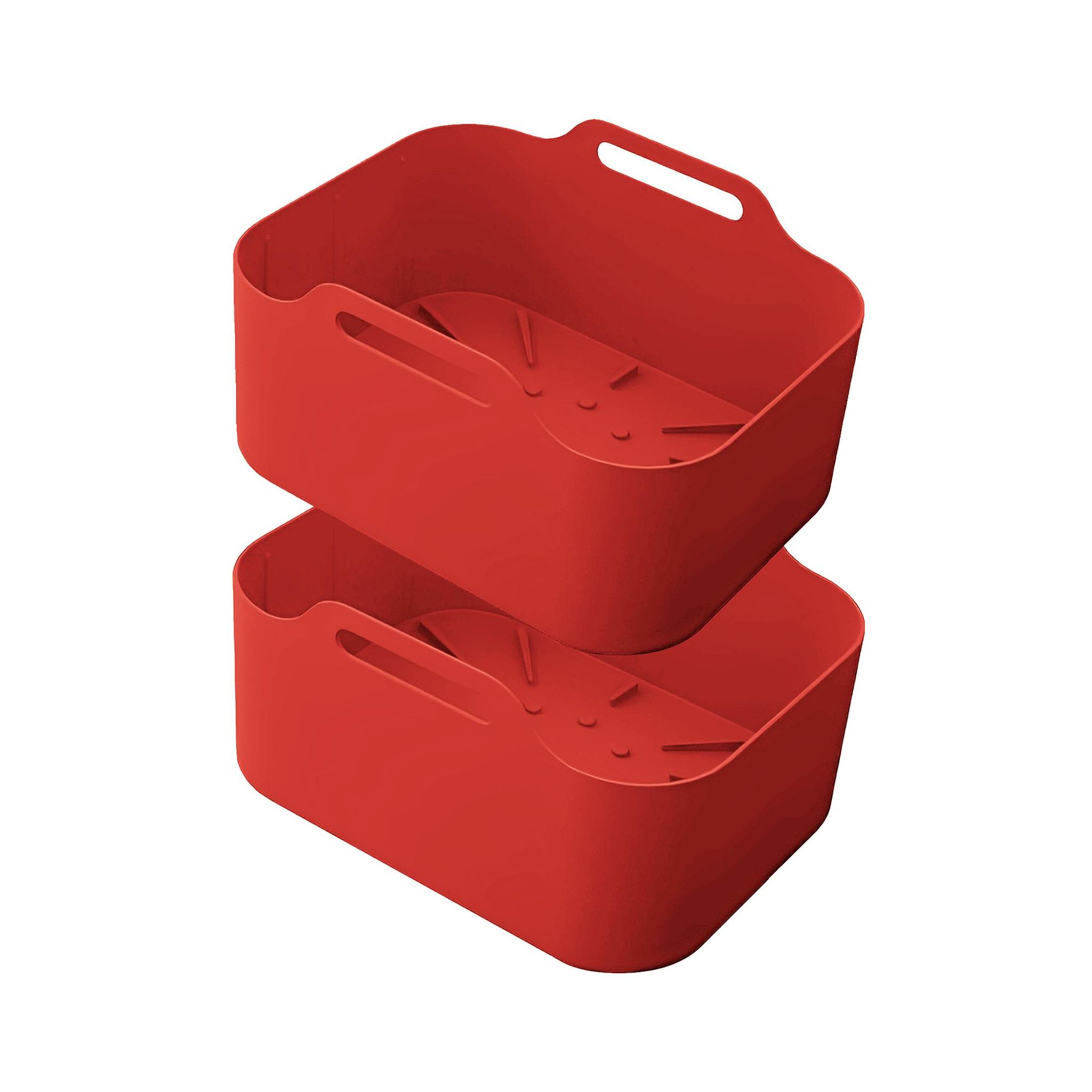 KITCHENCOOK Lot de 2 paniers de cuisson en silicone SILIPOT2 - Rouge