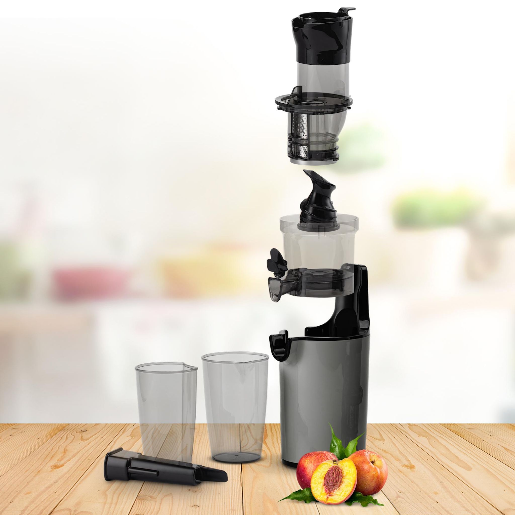 Voir la diapositive 3 : KITCHENCOOK Extracteur de jus Elixir II - Gris