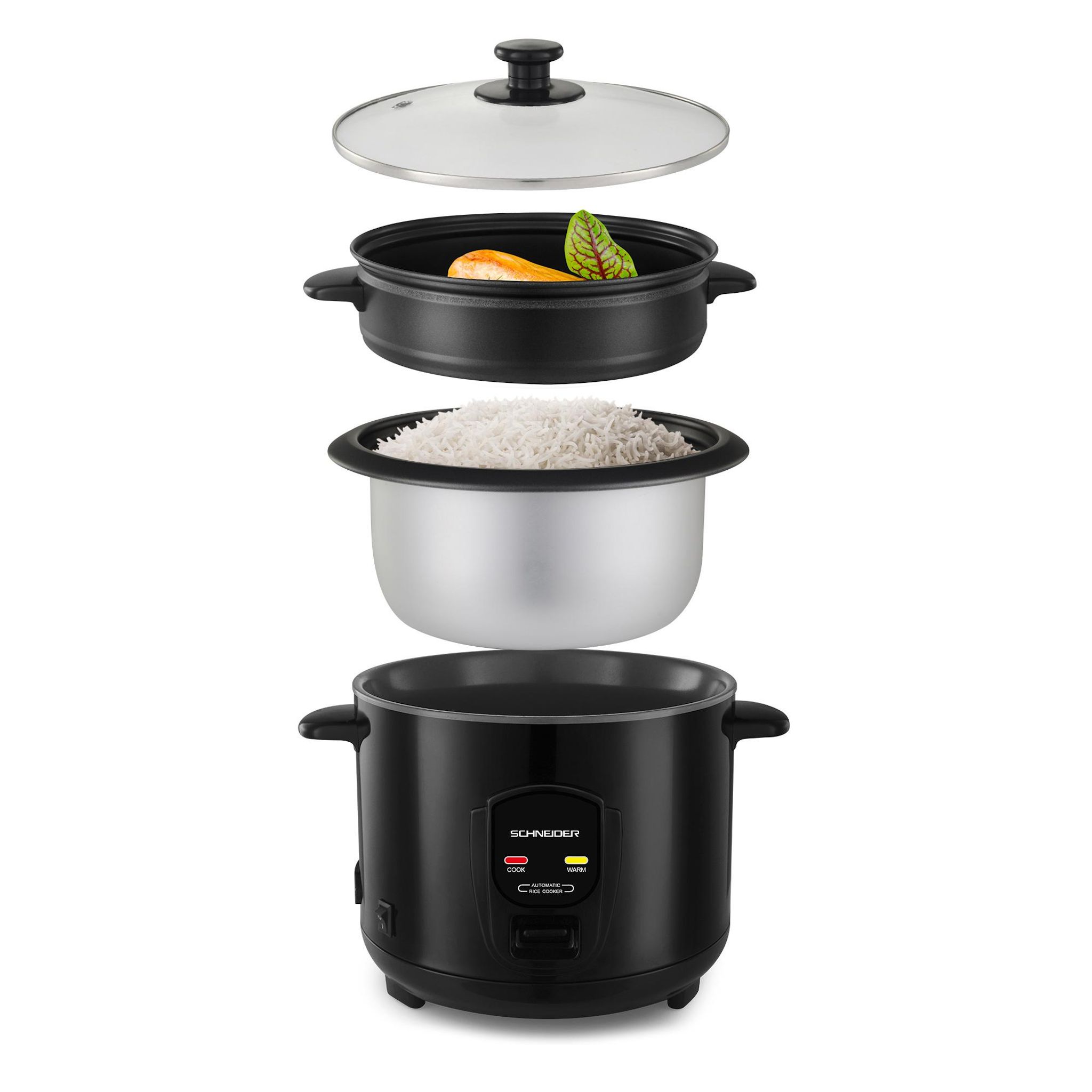 Voir la diapositive 5 : SCHNEIDER Cuiseur à riz SOUFFLE DE RIZ - Noir