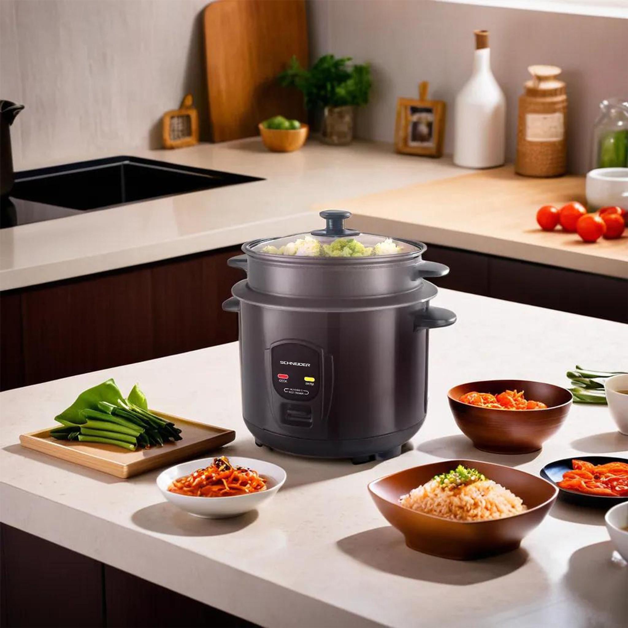 Voir la diapositive 10 : SCHNEIDER Cuiseur à riz SOUFFLE DE RIZ - Noir