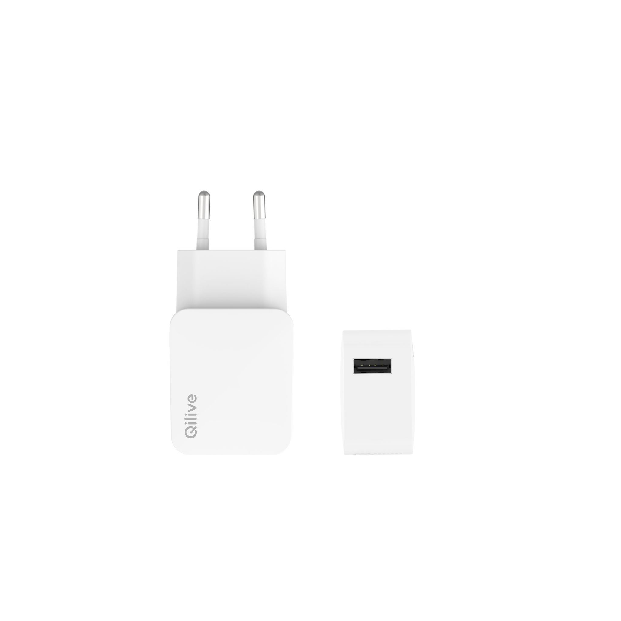 QILIVE Chargeur maison USB A 15W - Blanc