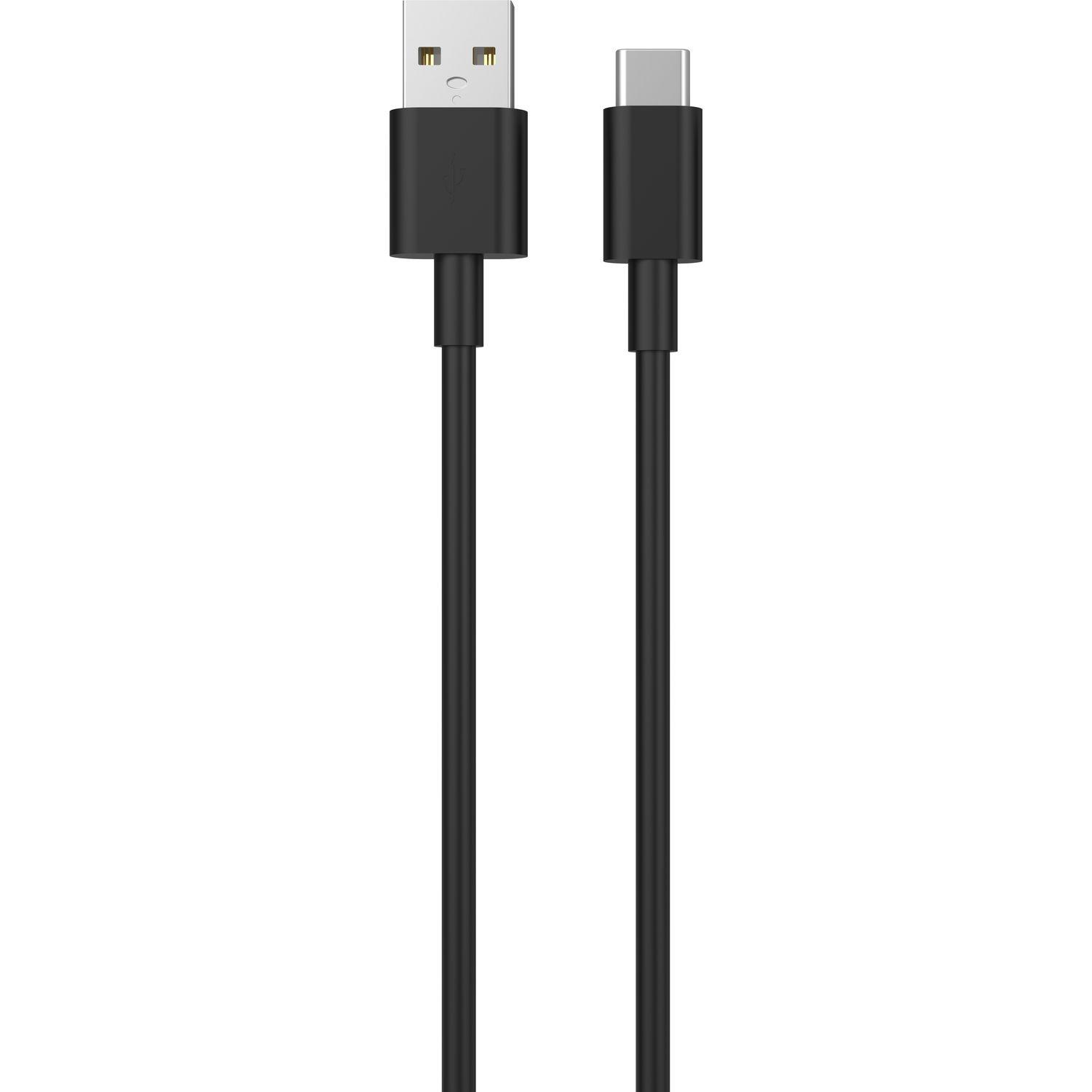 Voir la diapositive 2 : POUCE Câble de charge USB A/USB C - Noir