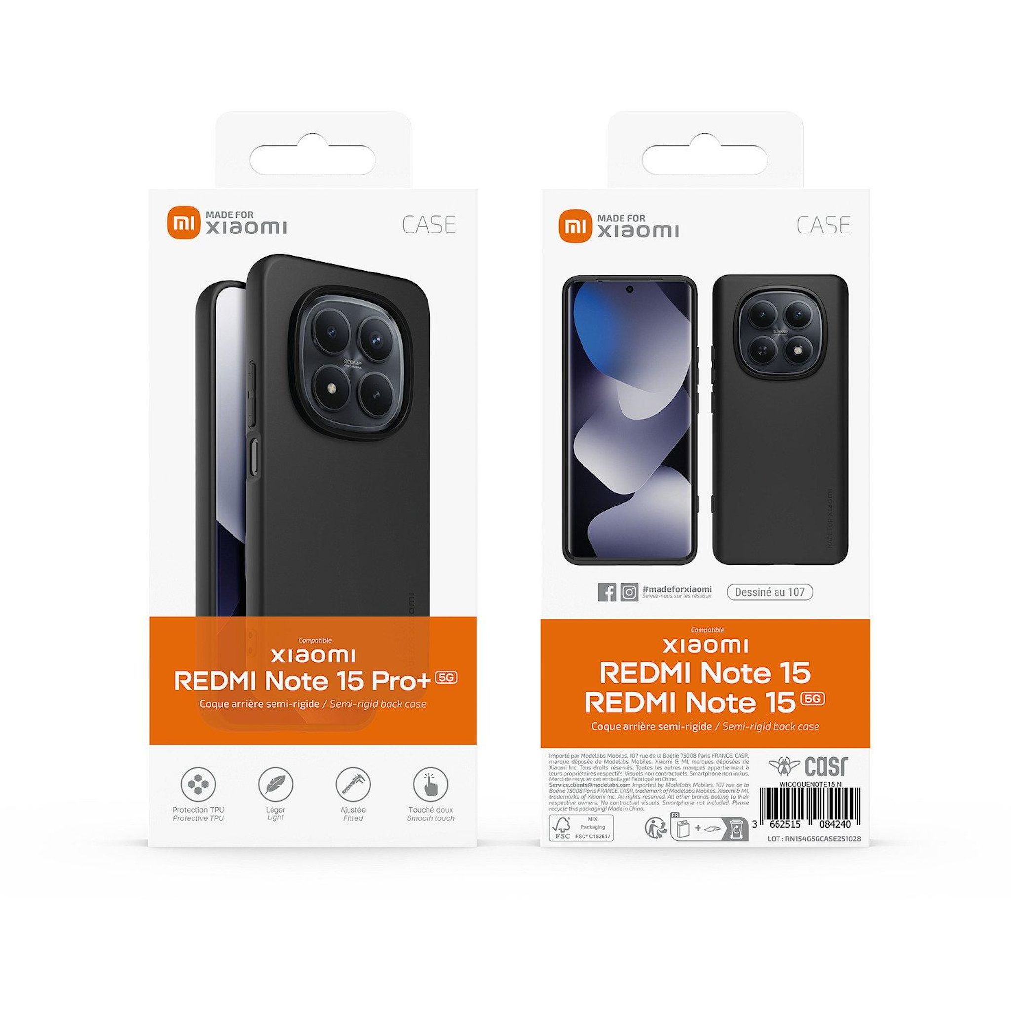 Voir la diapositive 5 : XIAOMI Coque pour Redmi Note 15 Pro+ 5g - Noir