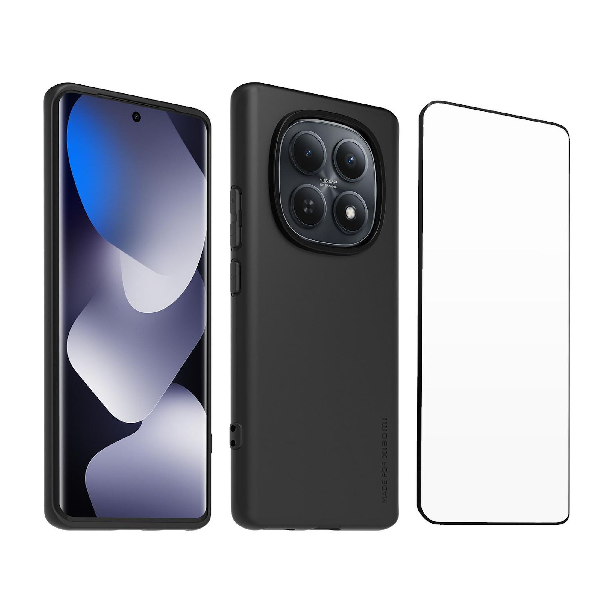 Voir la diapositive 3 : XIAOMI Coque+Verre trempé 3D pour Redmi Note 15 - Noir