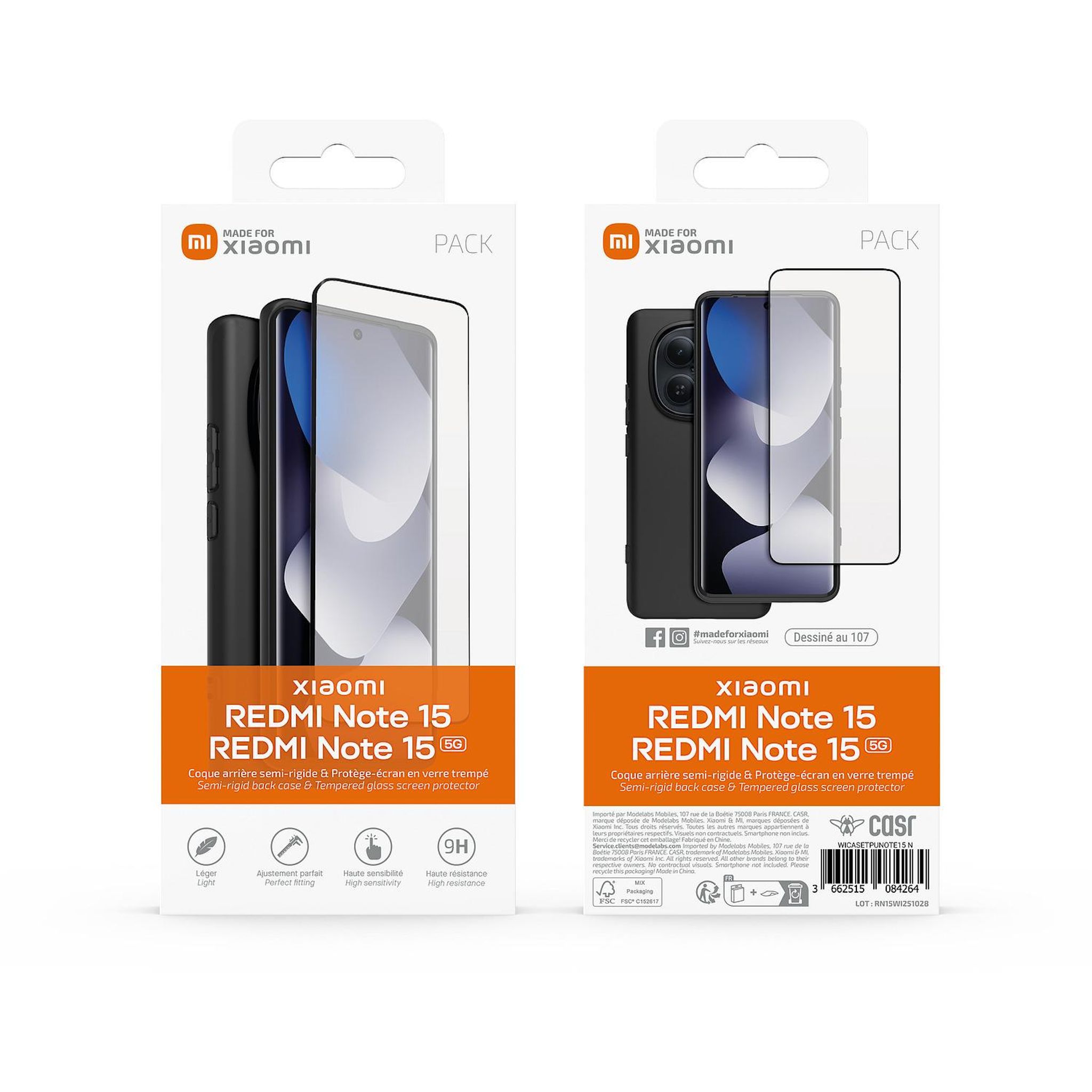 Voir la diapositive 8 : XIAOMI Coque+Verre trempé 3D pour Redmi Note 15 - Noir