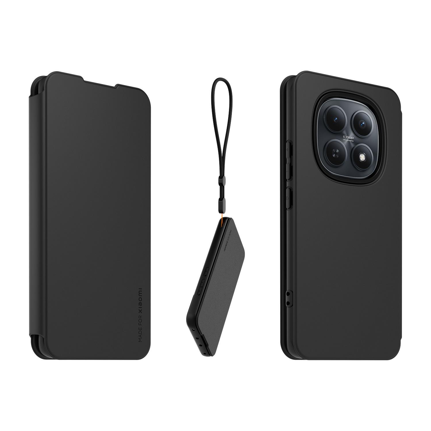 Voir la diapositive 2 : XIAOMI Étui Folio+Dragonne pour Redmi Note 15 4G/5G - Noir
