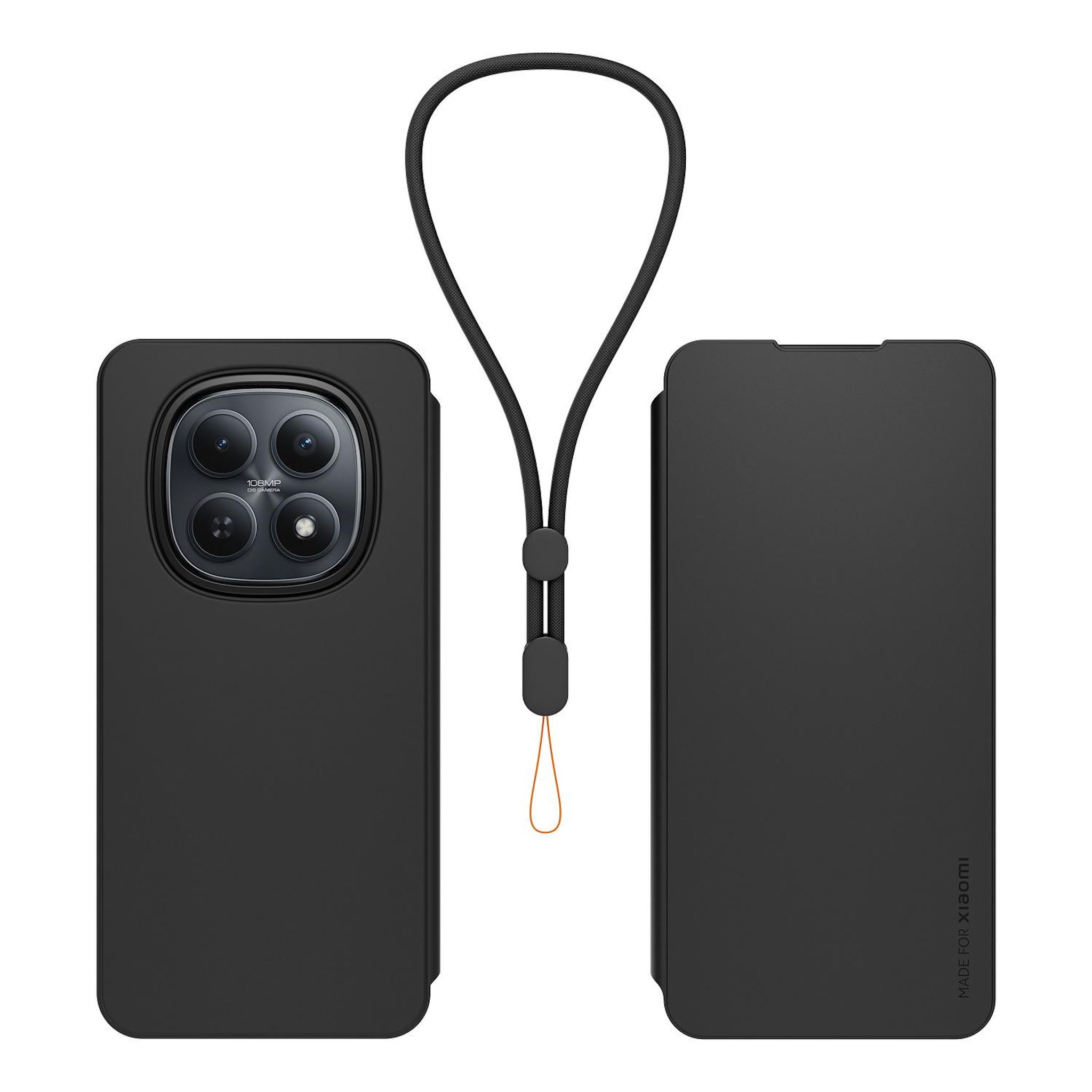 Voir la diapositive 5 : XIAOMI Étui Folio+Dragonne pour Redmi Note 15 4G/5G - Noir