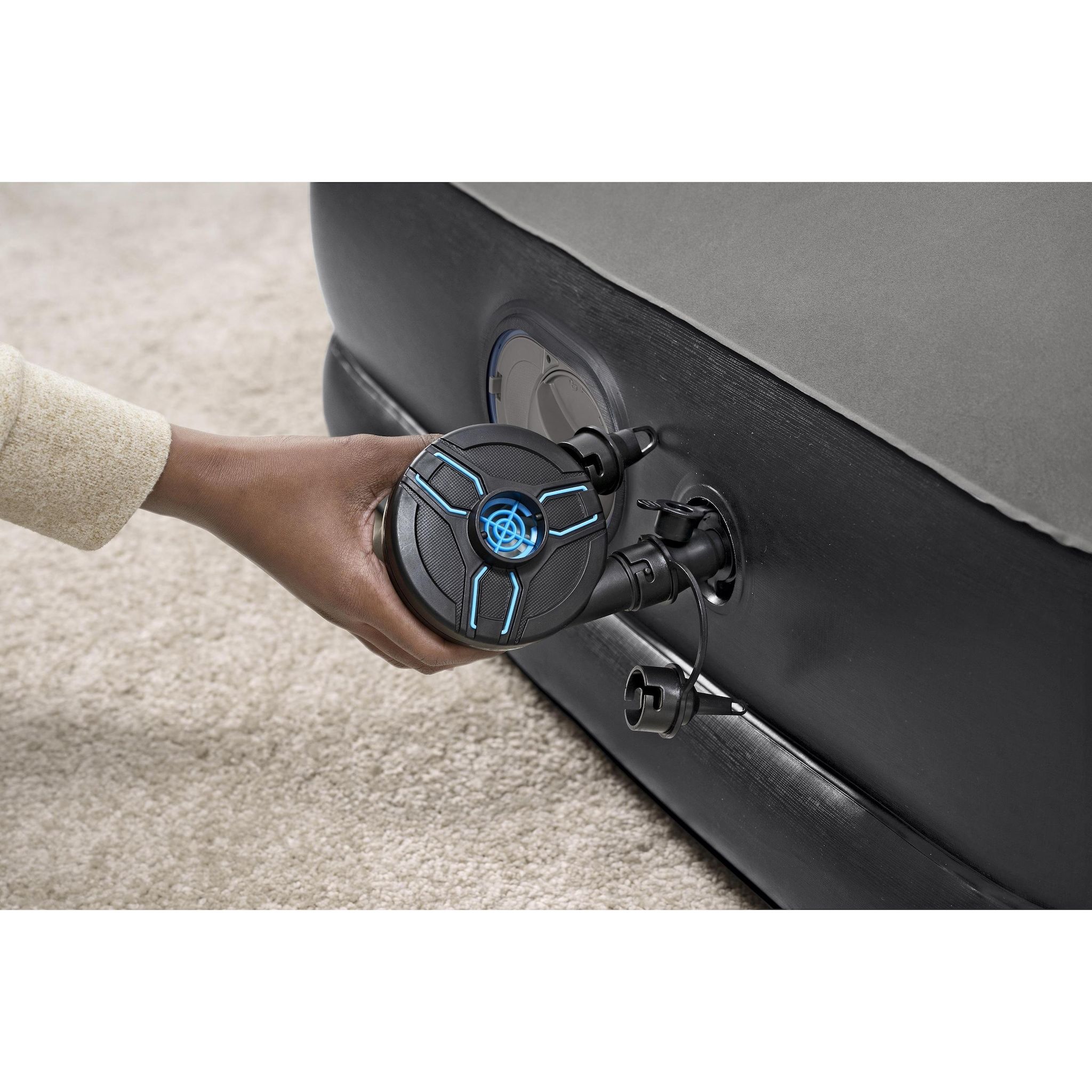 Voir la diapositive 6 : BESTWAY Matelas gonflable 2 personnes, pompe USB intégrée