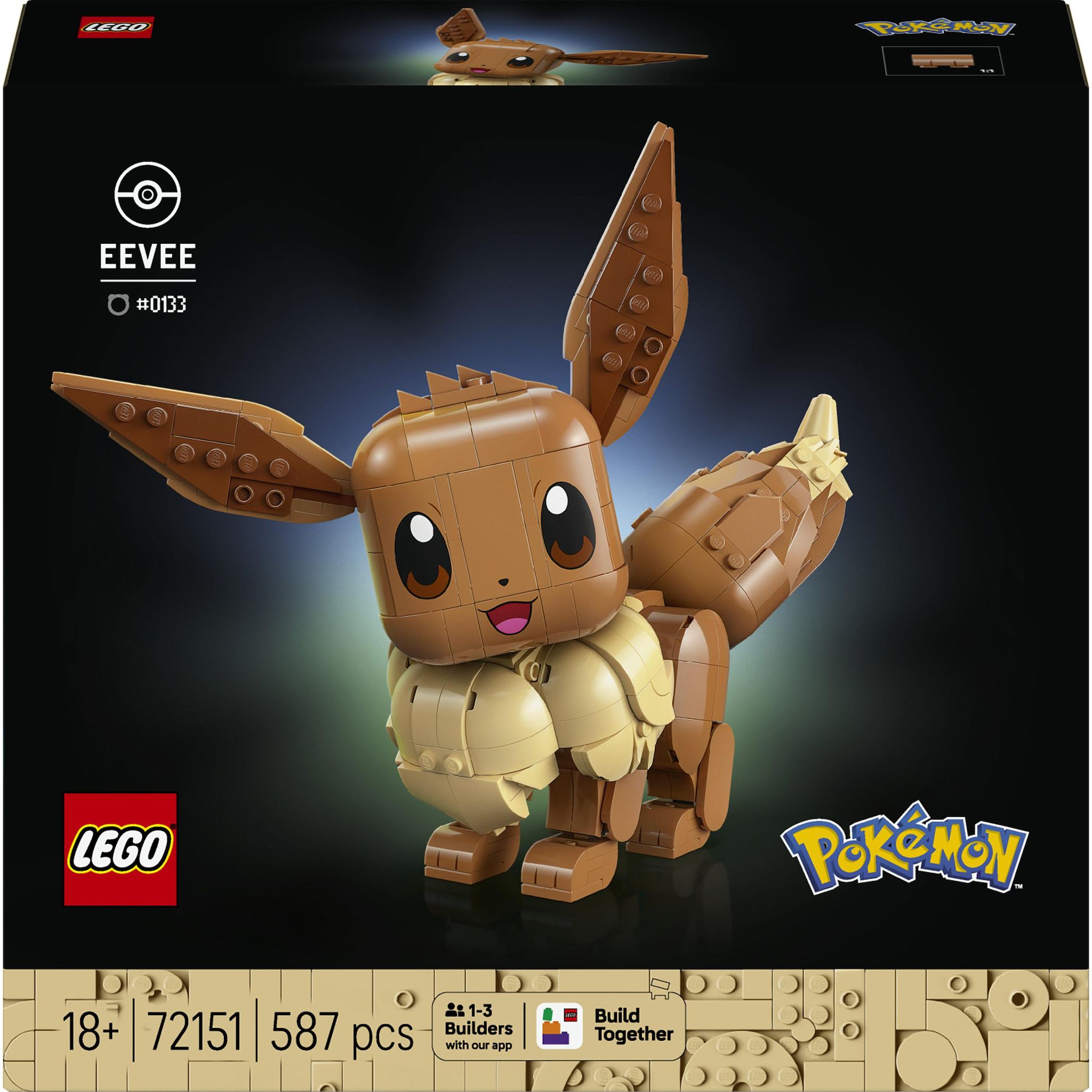 Voir la diapositive 1 : LEGO Pokémon 72151 Évoli - Set de Construction Collector pour Adulte - Idée Cadeau Gaming