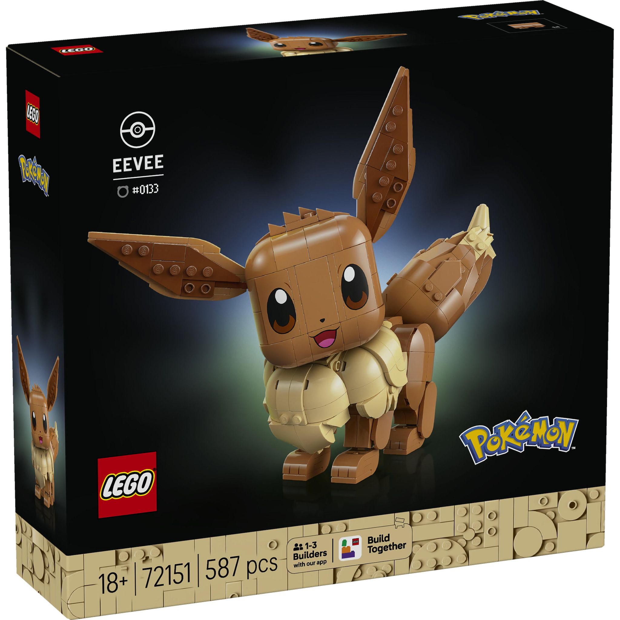 Voir la diapositive 2 : LEGO Pokémon 72151 Évoli - Set de Construction Collector pour Adulte - Idée Cadeau Gaming