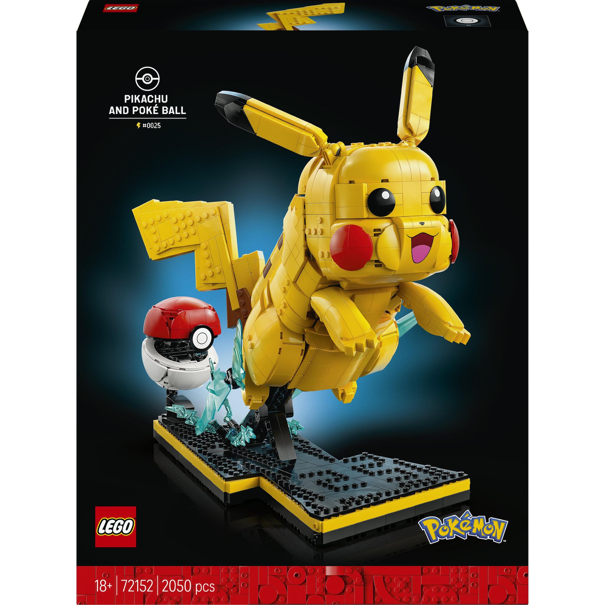 LEGO Pokémon 72152 Pikachu et Poké Ball - Set Collector pour Adulte - Idée Cadeau Gaming