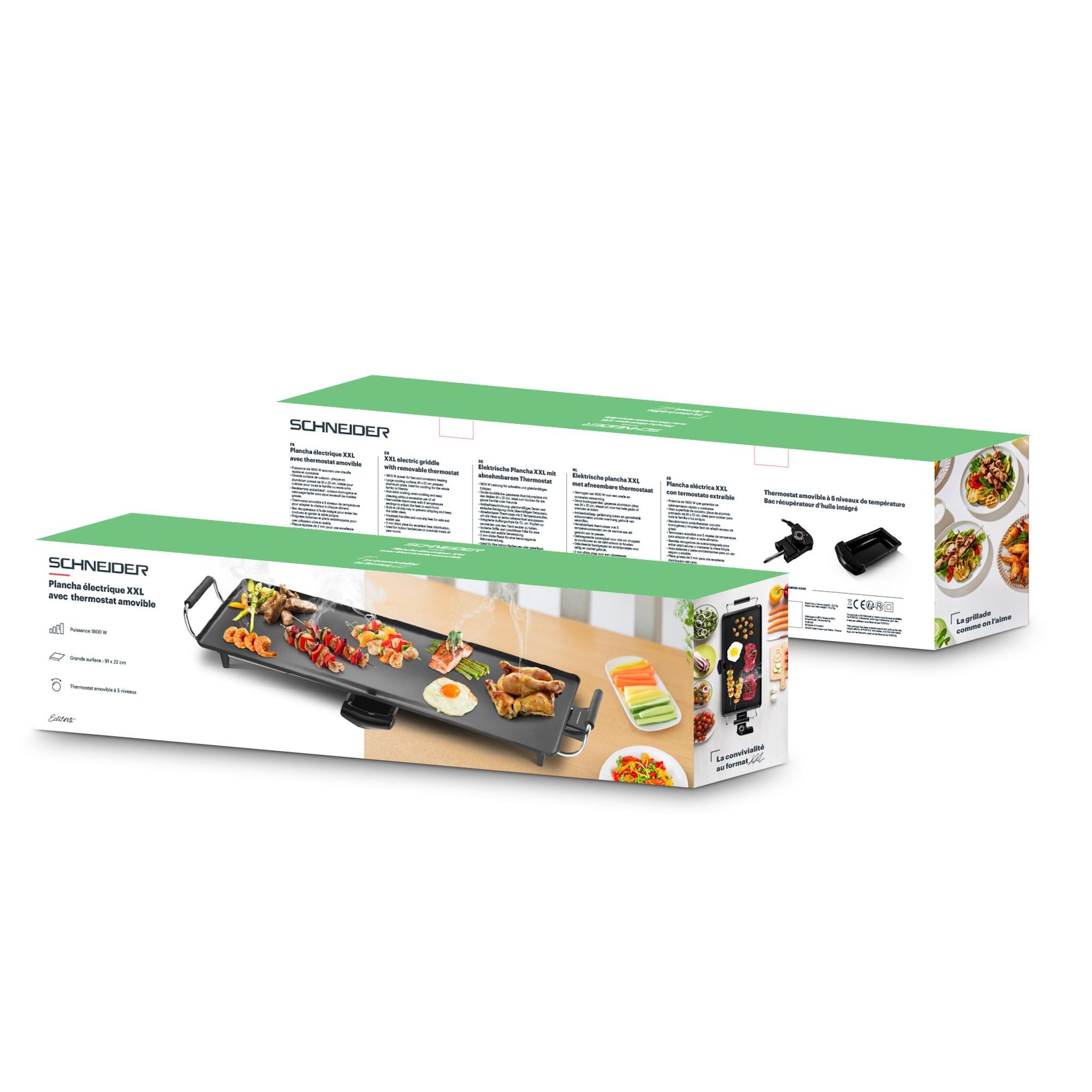 Voir la diapositive 11 : SCHNEIDER Plancha électrique Éclat d'été - Noir