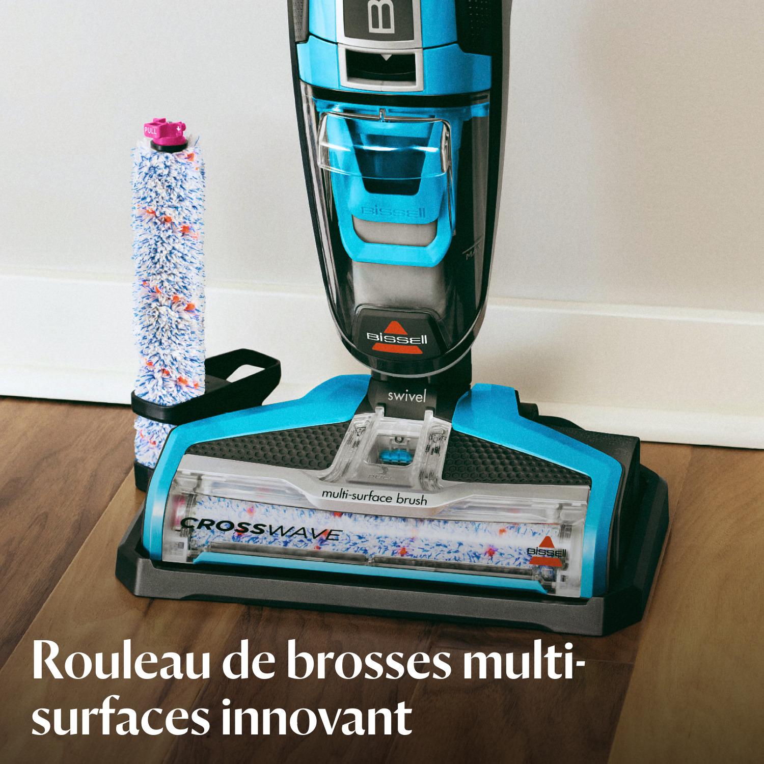 Voir la diapositive 7 : BISSELL Aspirateur balai laveur CROSSWAVE 17132 - Noir