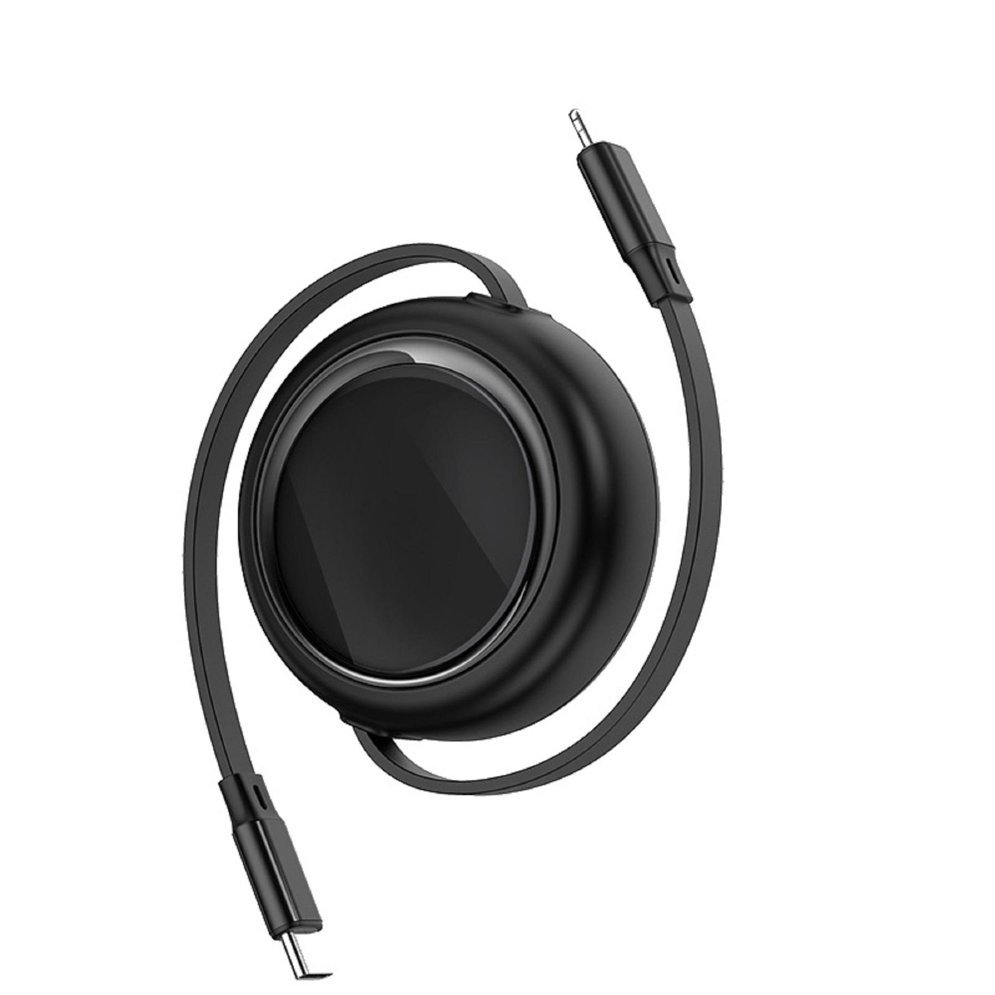 QILIVE Câble de charge rétractable USB C/USB C - Noir