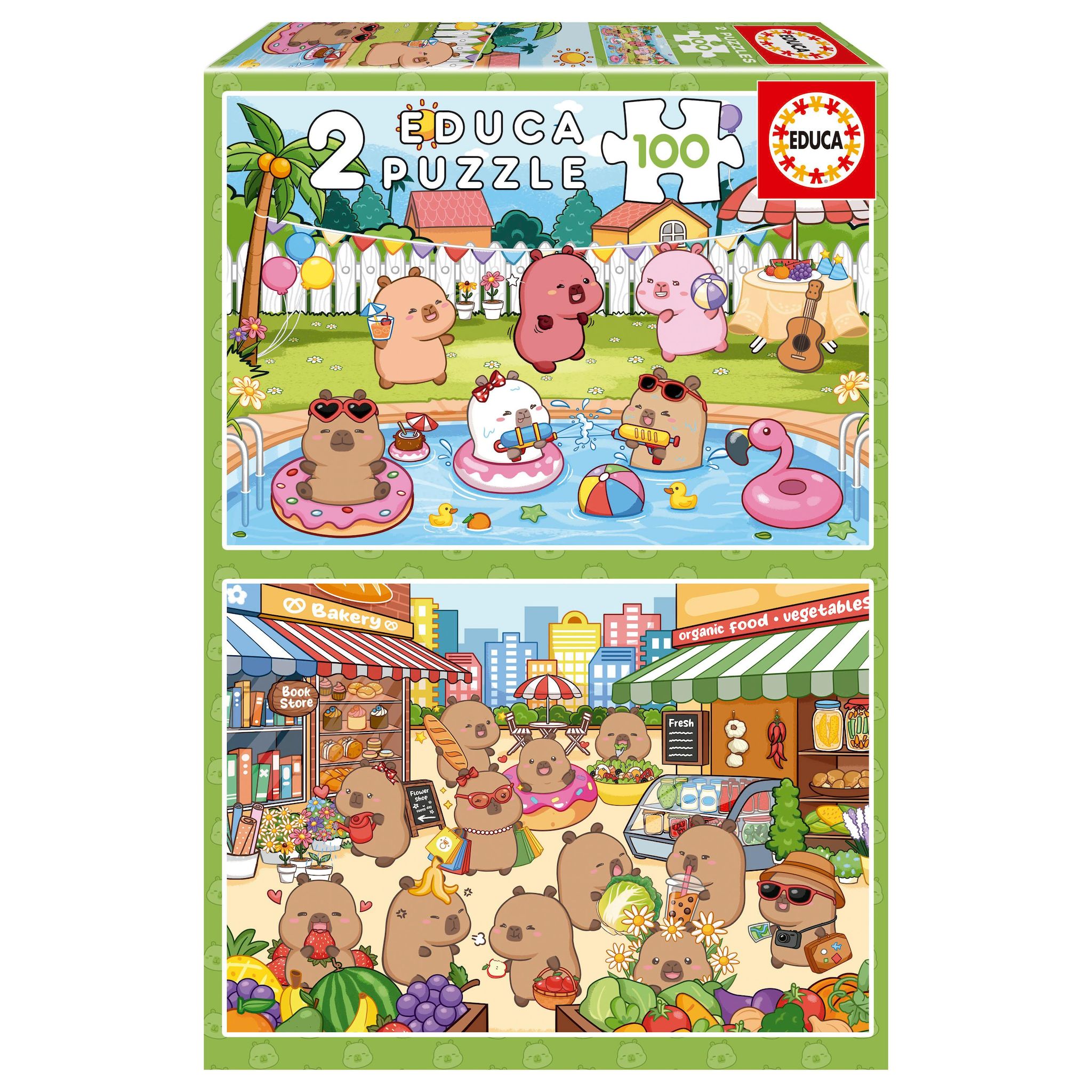 EDUCA Puzzle 2x100 pièces CapyFun
