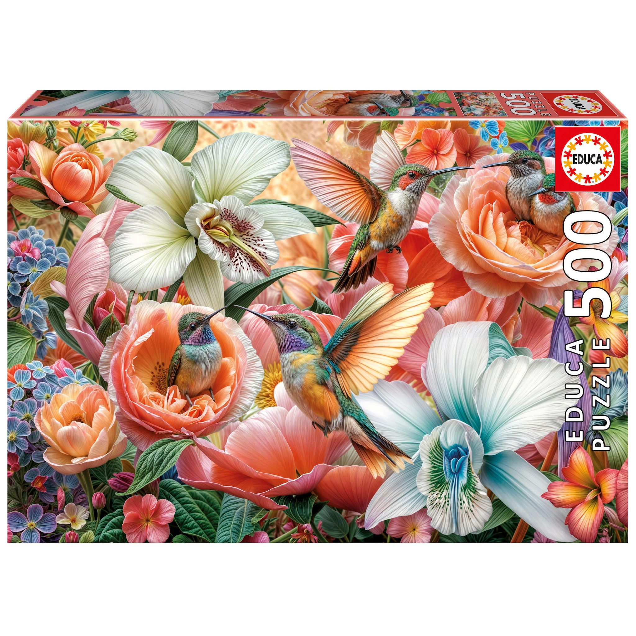 EDUCA Puzzle 500 pièces Jardin Colibris