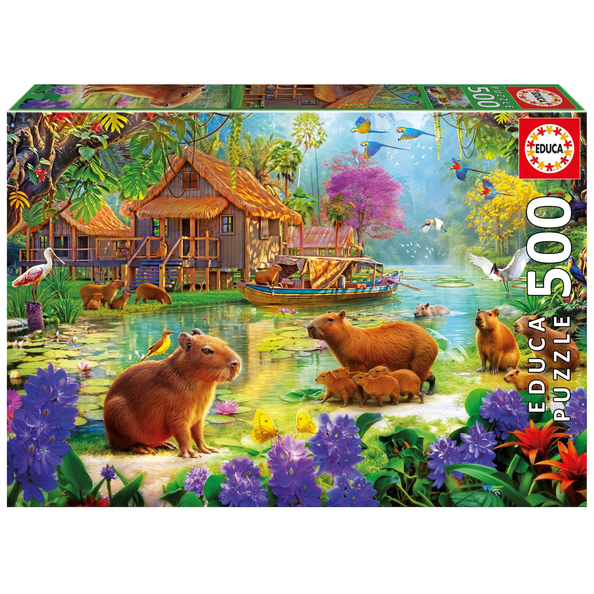 EDUCA Puzzle 500 pièces Capybara Village