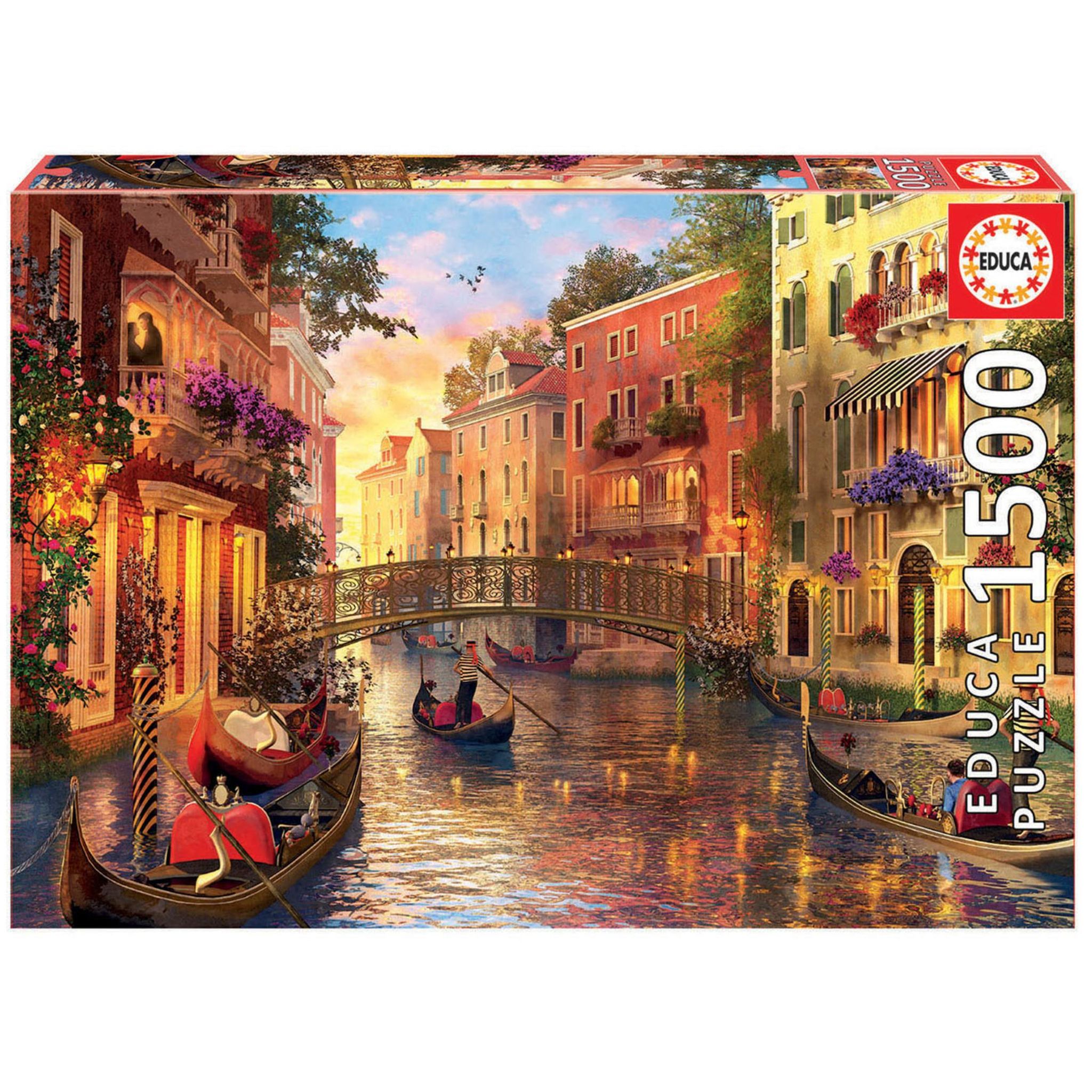 EDUCA Puzzle 1500 pièces Coucher de soleil Venise
