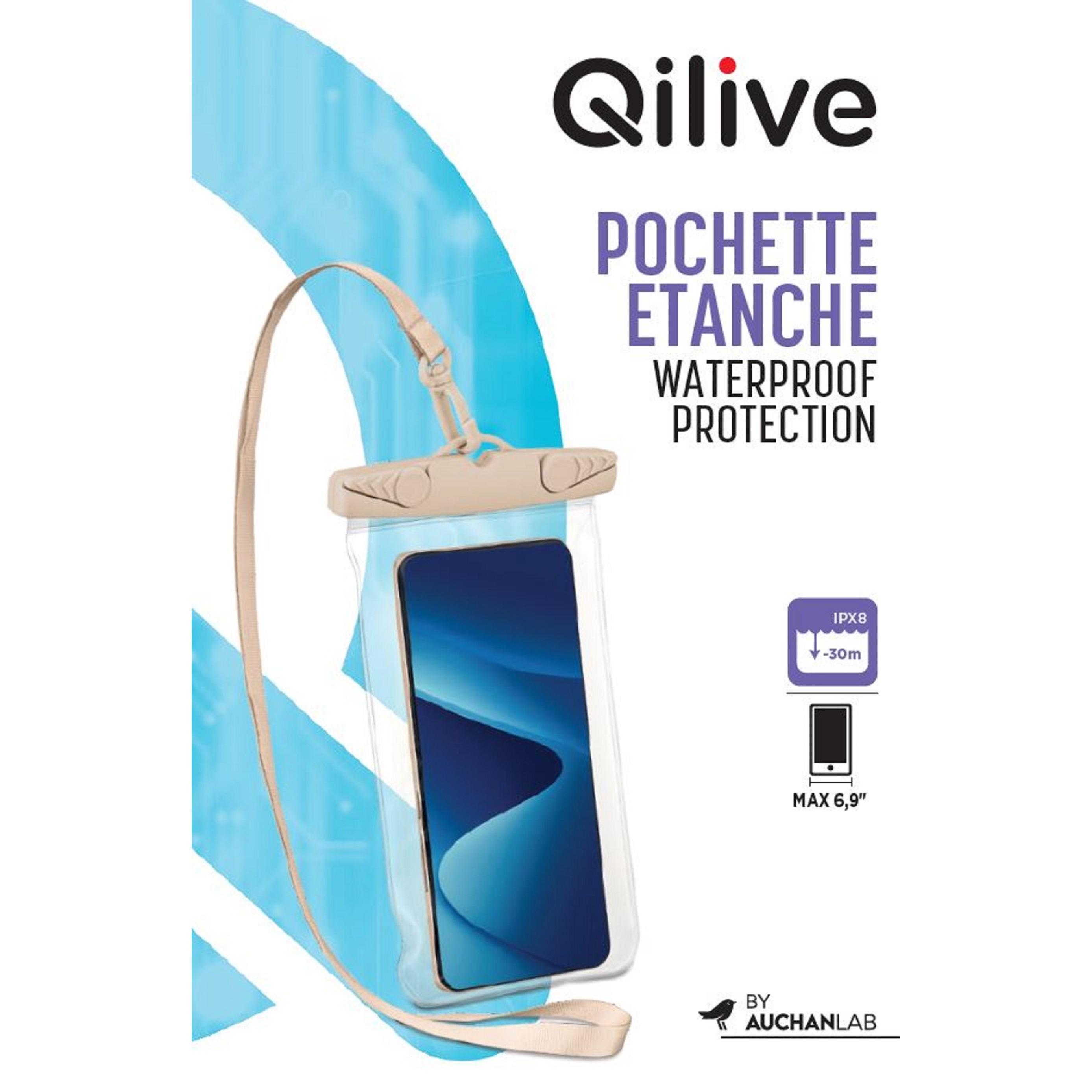 QILIVE Pochette étanche universelle - Beige