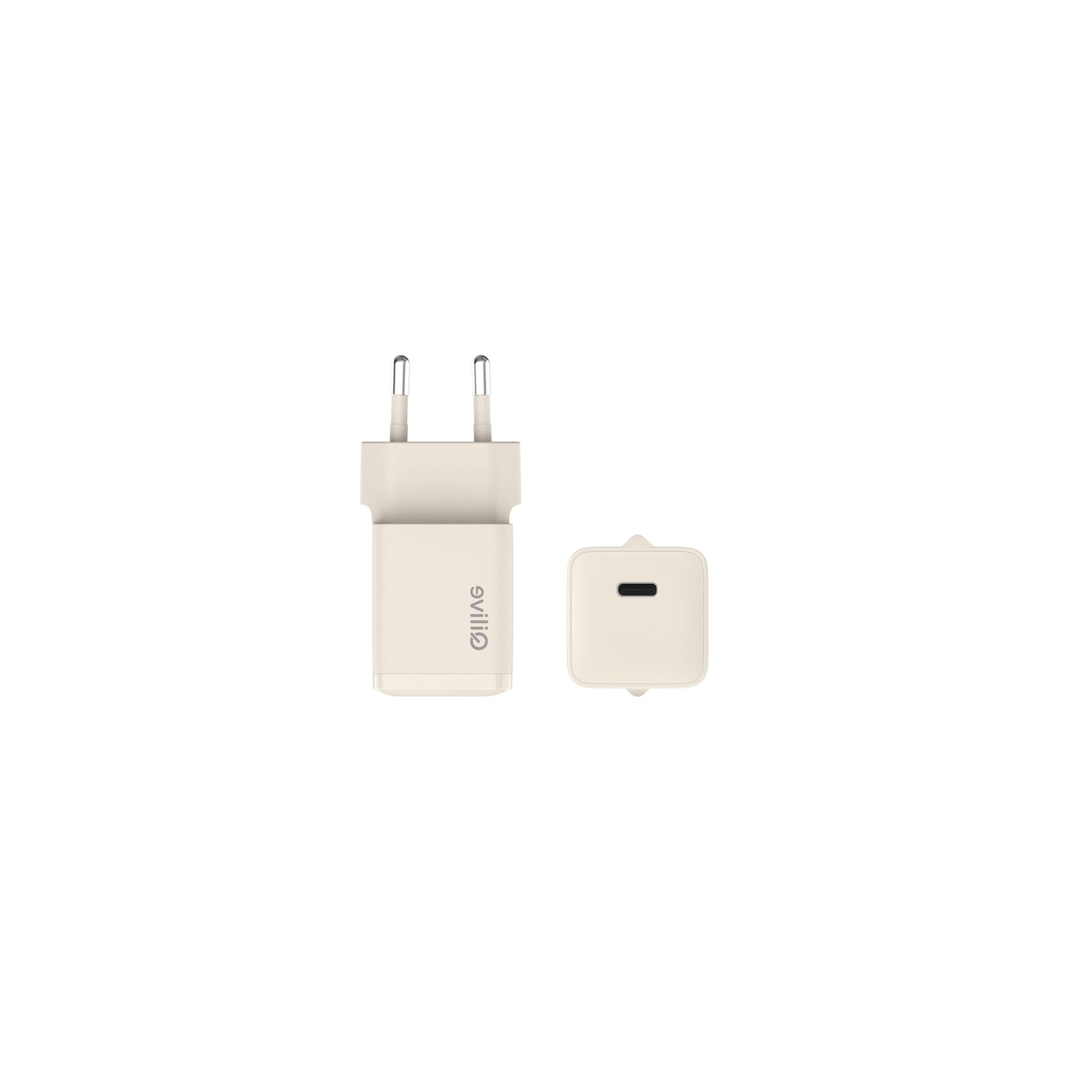 QILIVE Chargeur USB C 30W - Beige