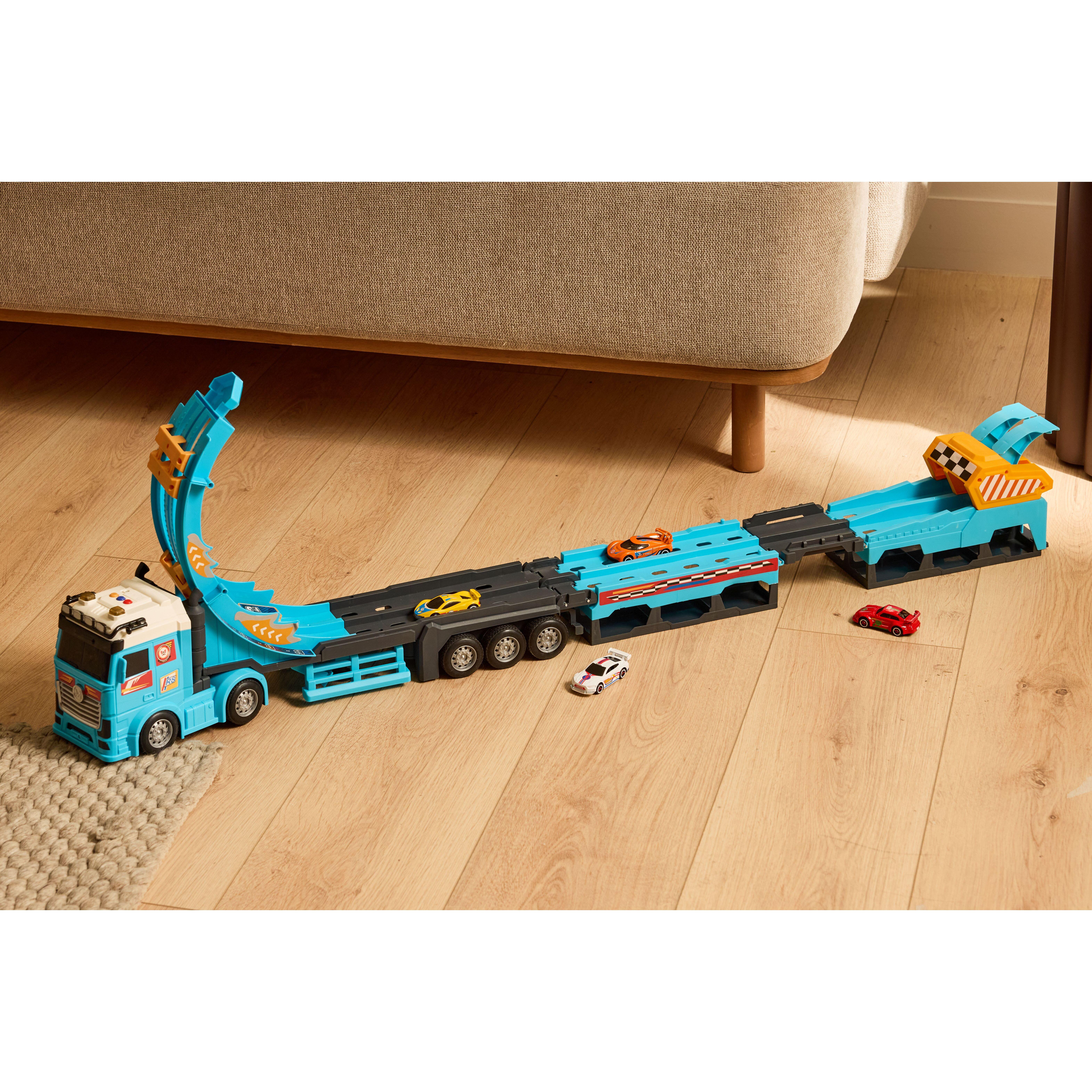 Voir la diapositive 2 : ONE TWO FUN Camion Catapulte Circuit transformable