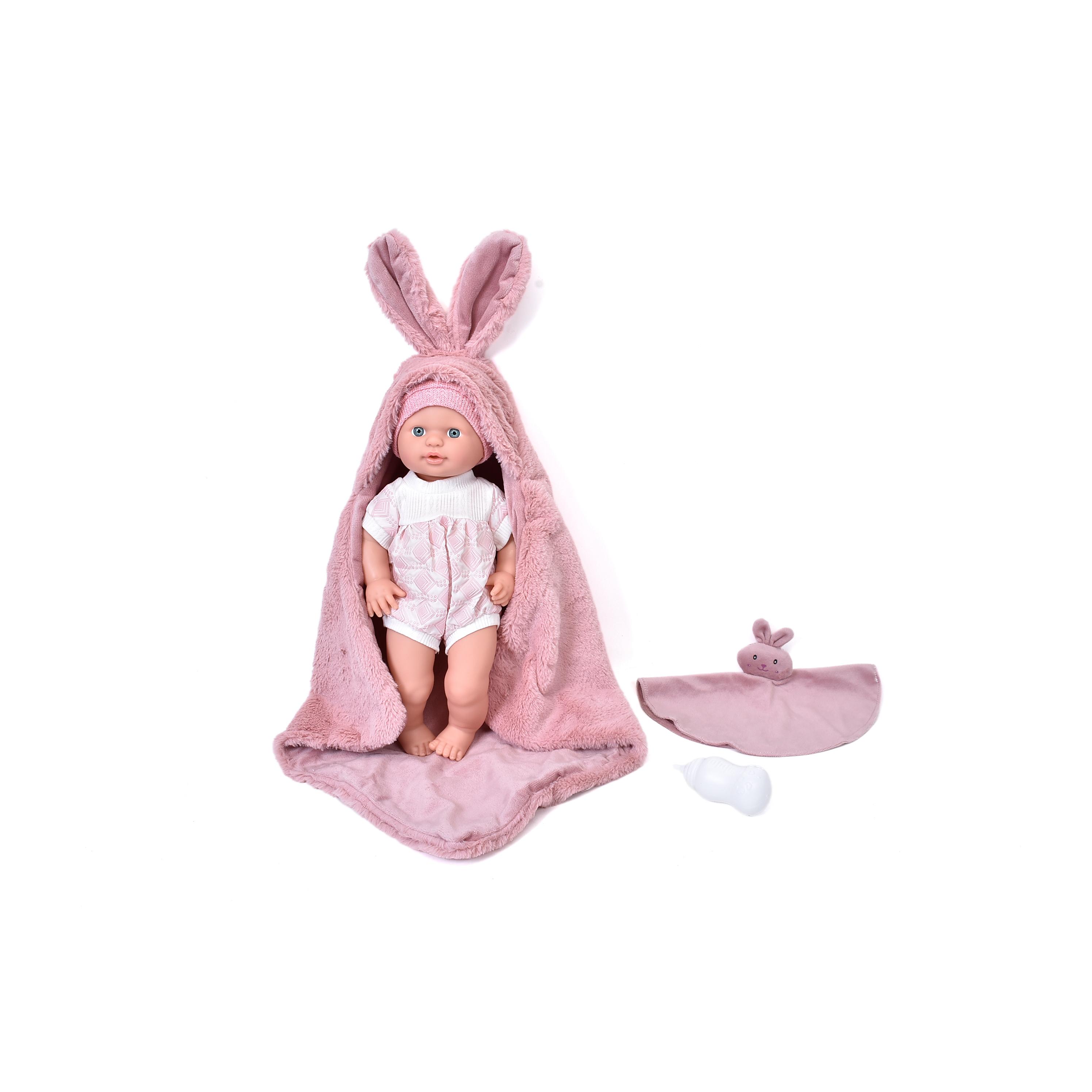 Voir la diapositive 2 : ONE TWO FUN Ensemble bébé Léa 35 cm et sa couverture