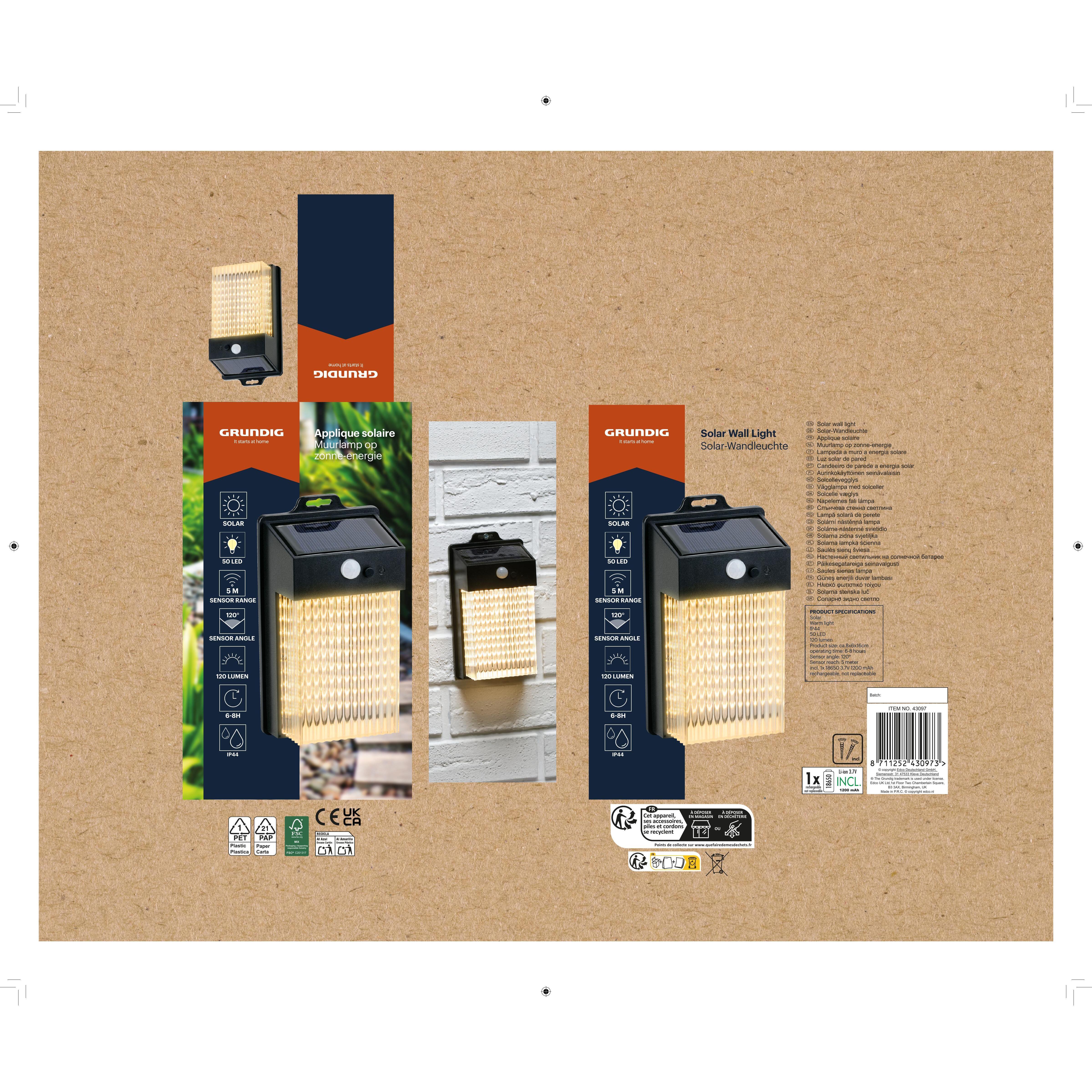 GRUNDIG Applique murale solaire