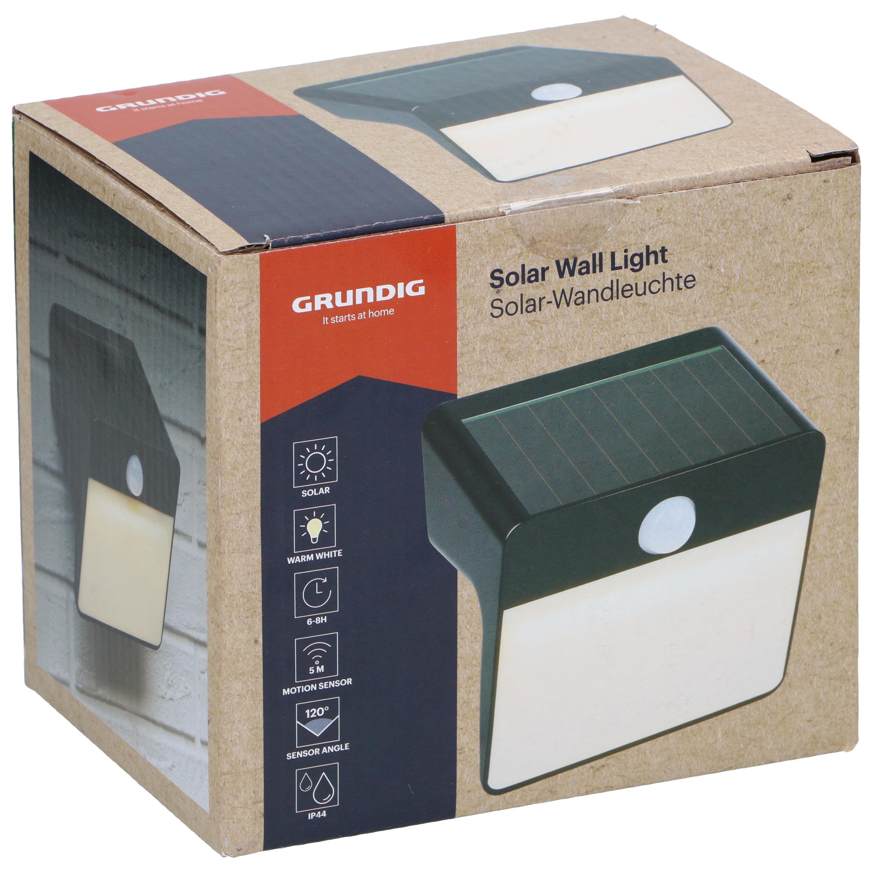 GRUNDIG Applique murale solaire avec détecteur de mouvement