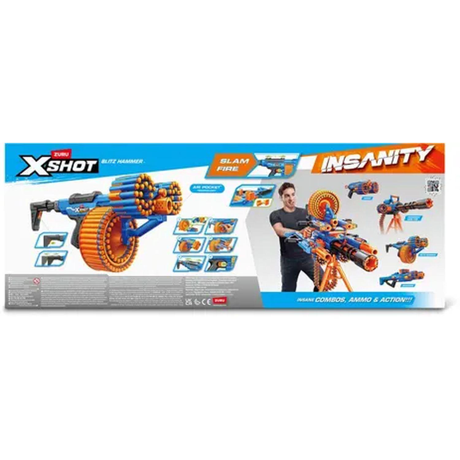 Voir la diapositive 3 : ZURU Blaster Xshot Insanity + 48 recharges