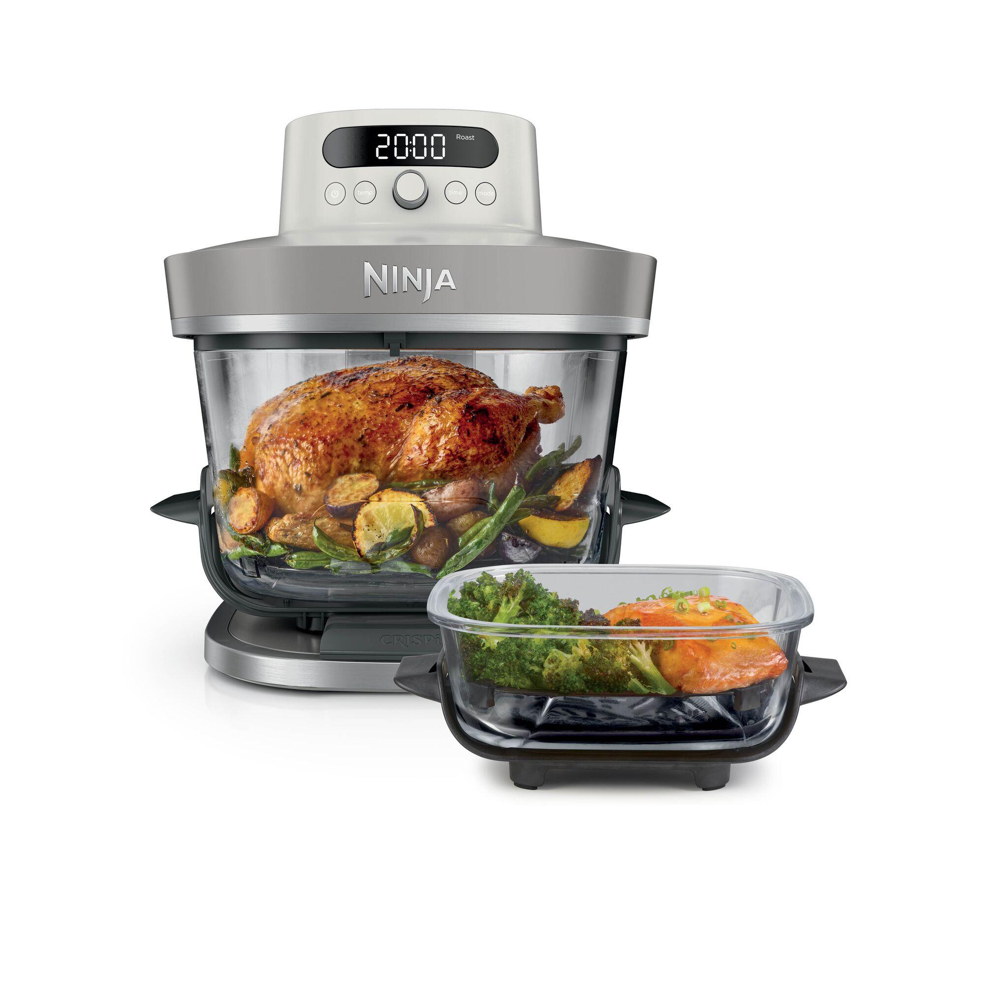 ninja crispi pro airfryer en verre as090euwh - blanc