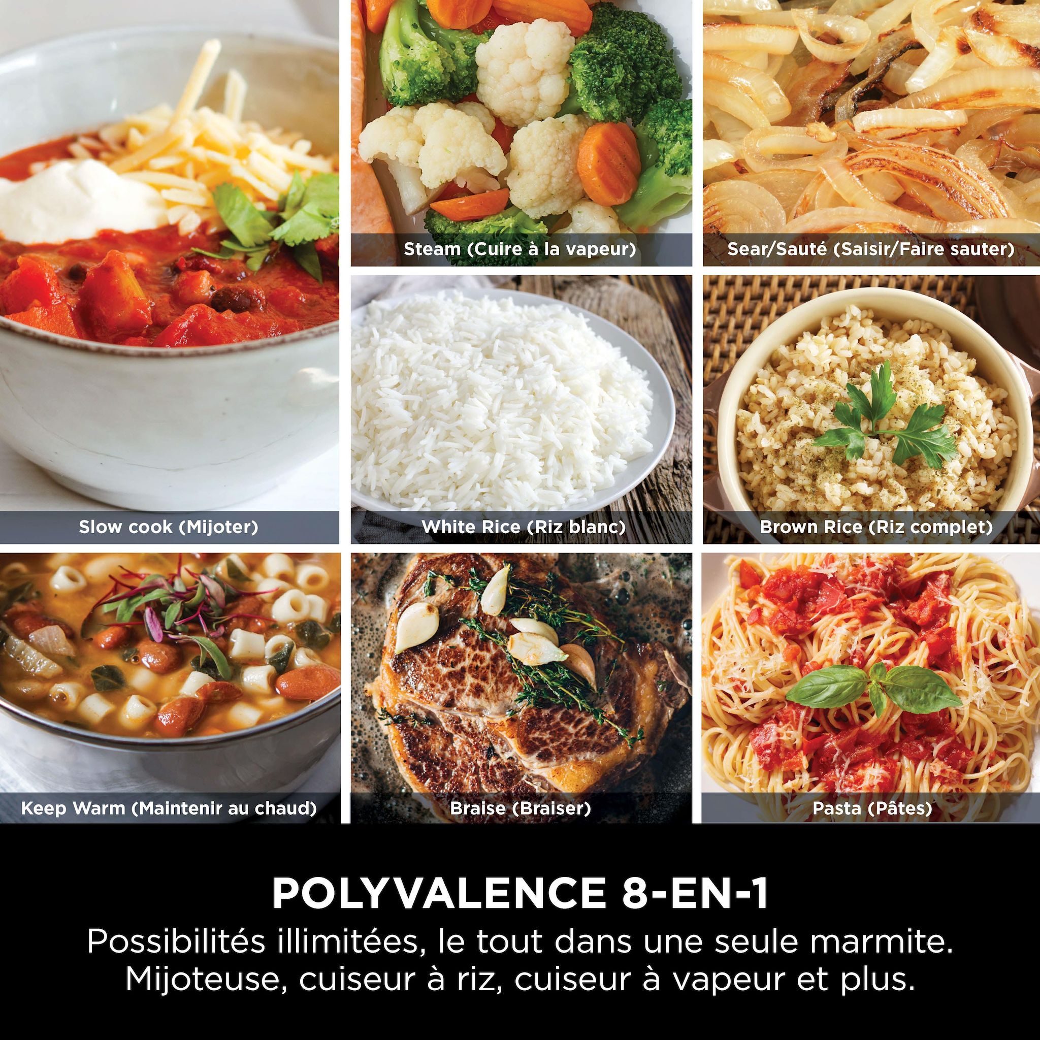 Voir la diapositive 4 : NINJA Cuiseur à riz et mijoteur MC1101EU - Bleu nuit