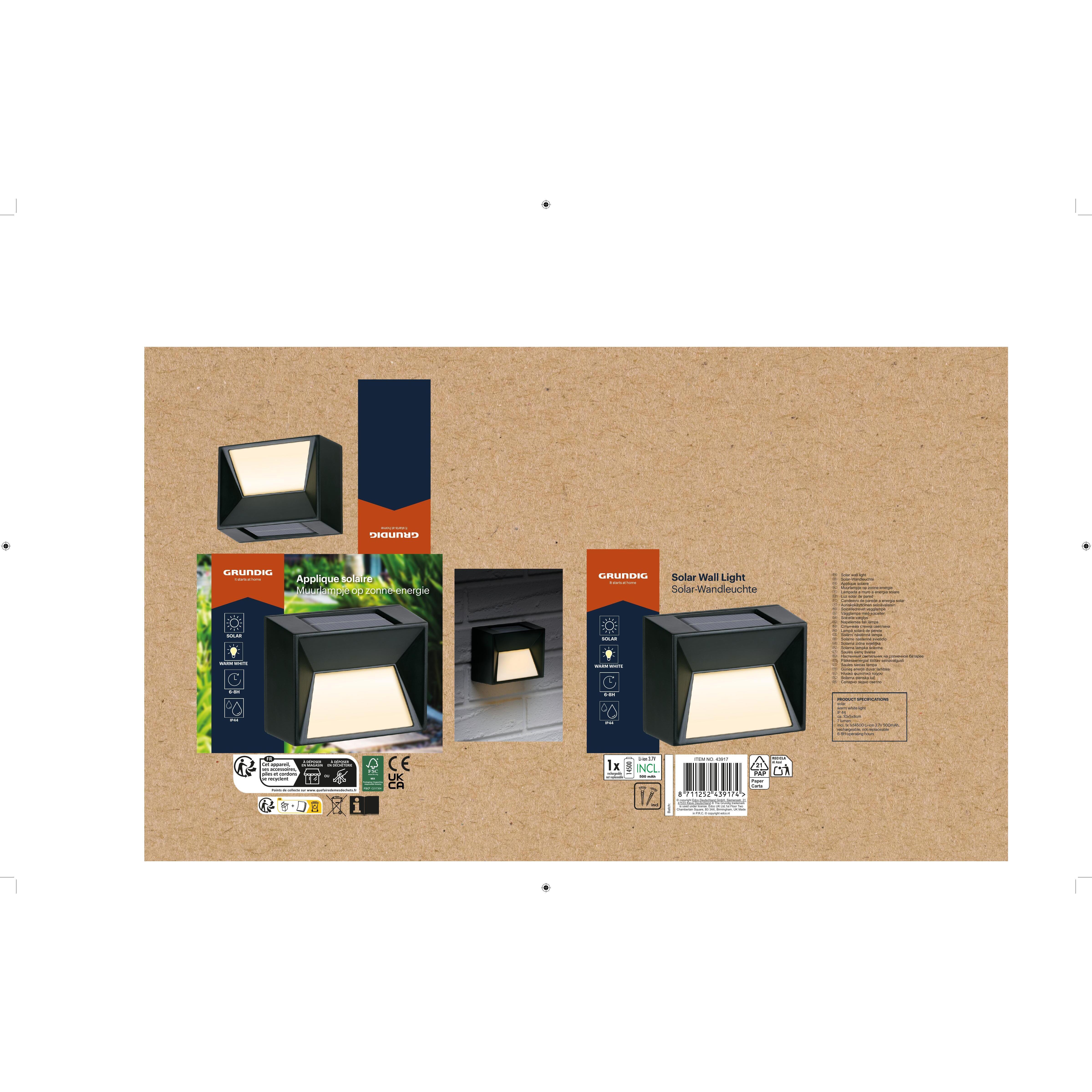 GRUNDIG Applique murale solaire 10 cm