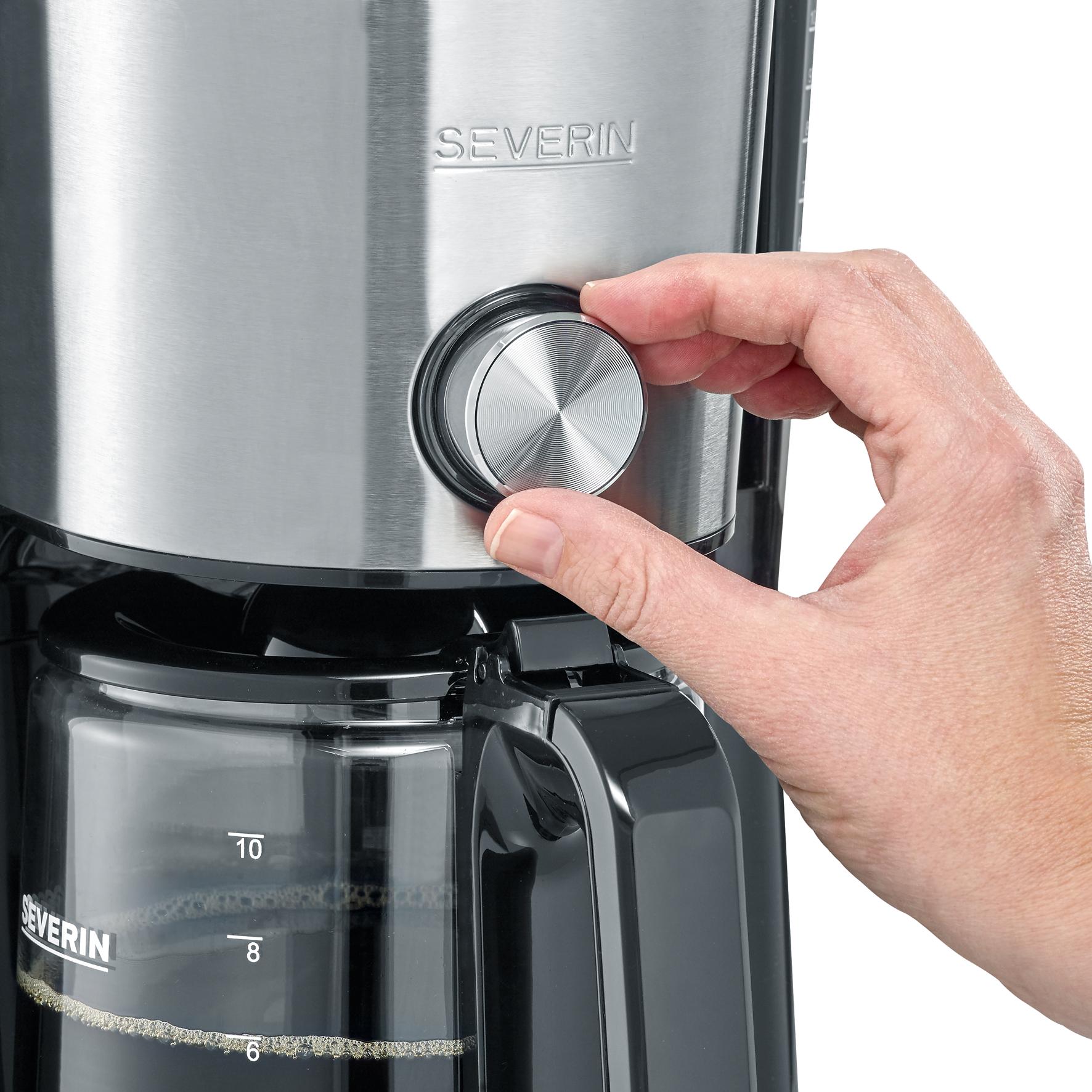 Voir la diapositive 3 : SEVERIN Cafetière filtre KA4825 - Noir et gris