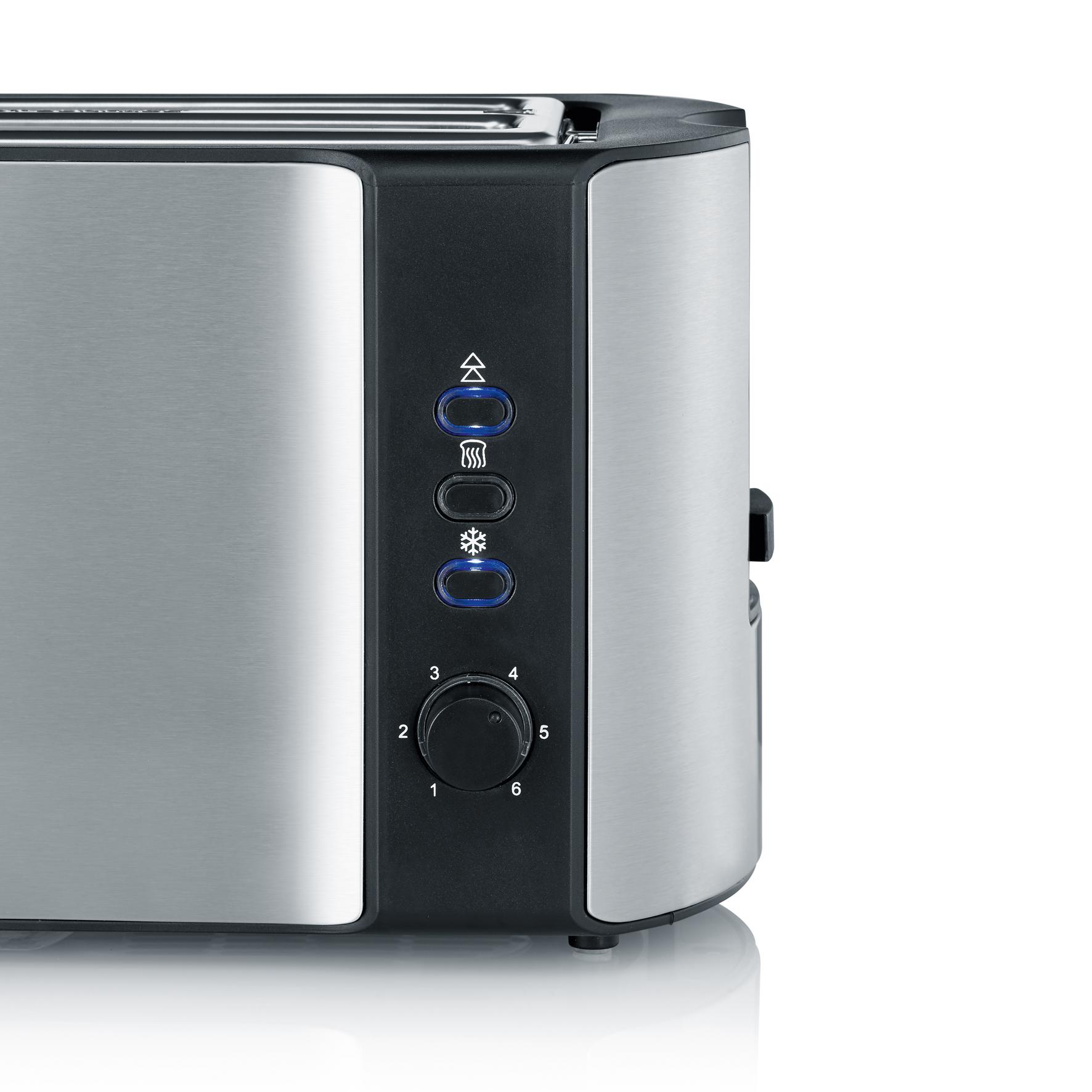 Voir la diapositive 3 : SEVERIN Grille pain AT2590 - Inox