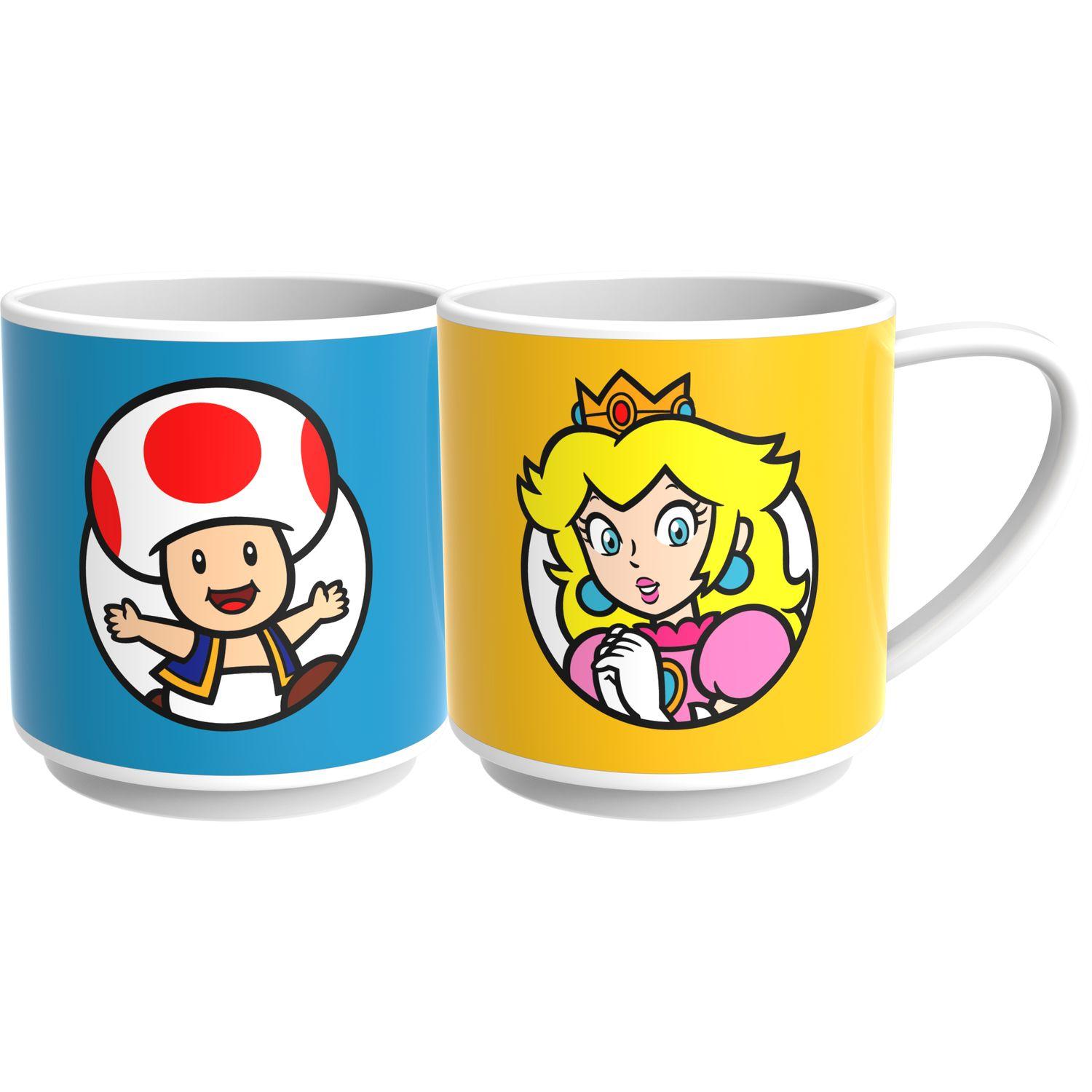 Lot de 2 Mug Super Mario - Toad + Peach