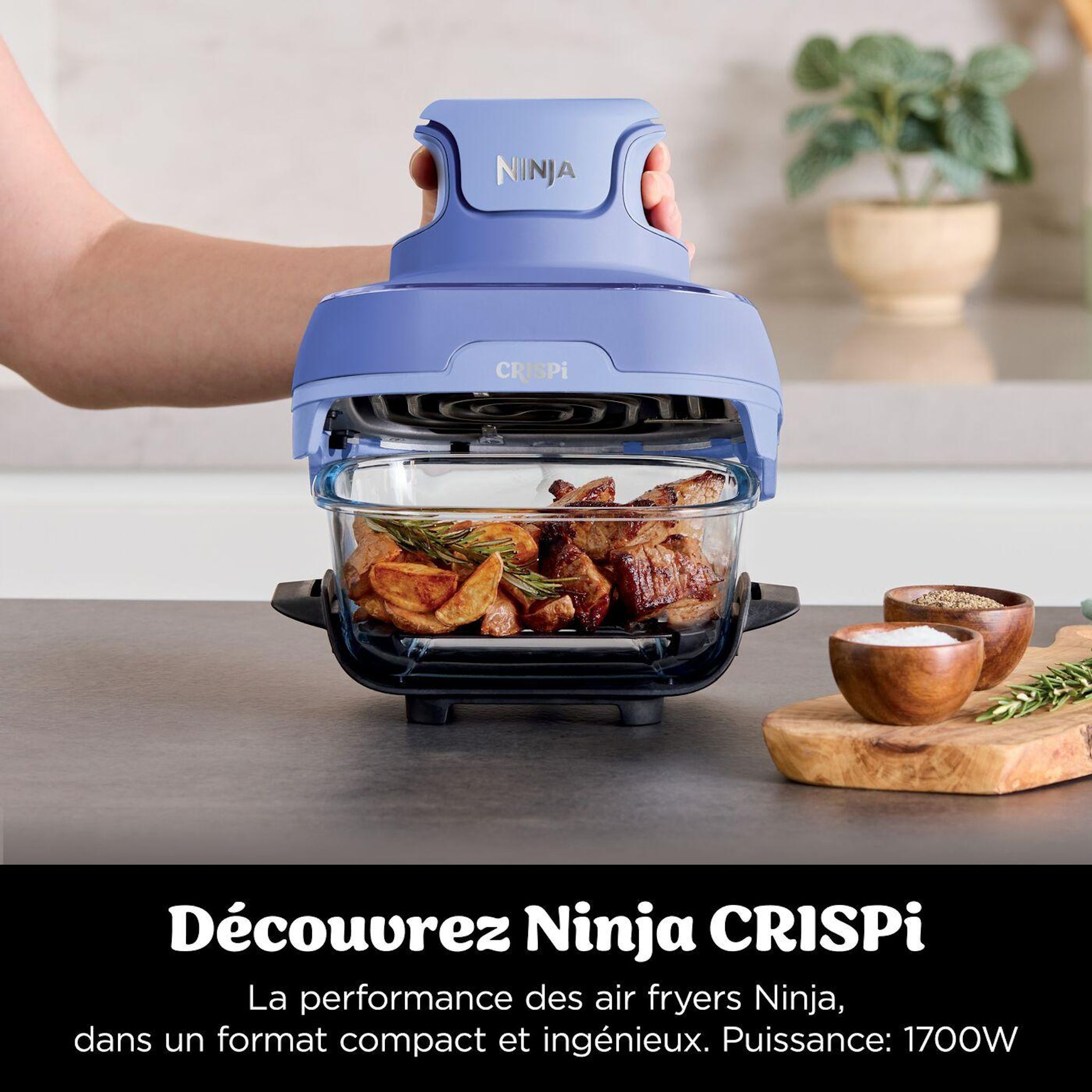 Voir la diapositive 2 : NINJA Friteuse sans huile à air chaud modulaire FN101EUPR - Violet