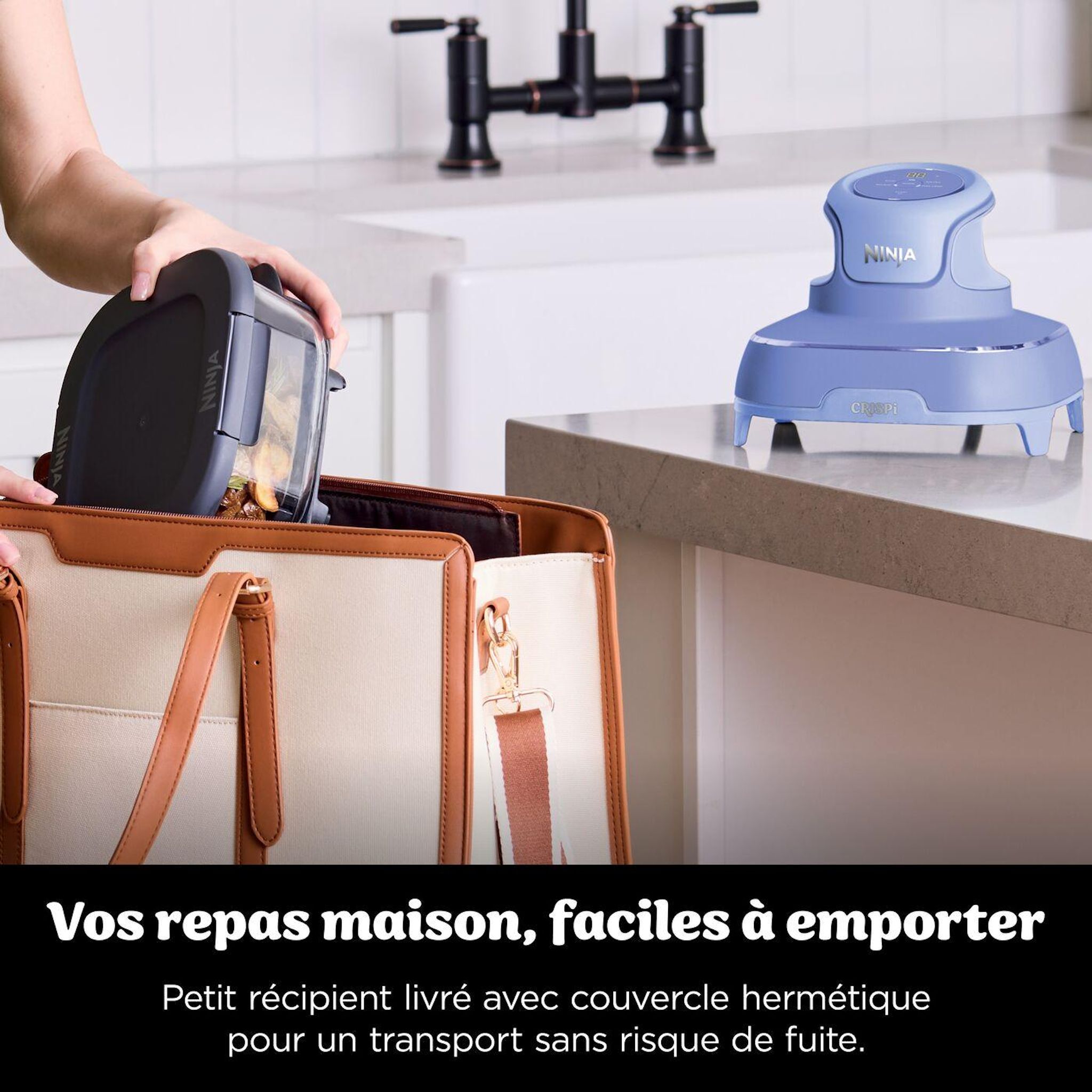 Voir la diapositive 3 : NINJA Friteuse sans huile à air chaud modulaire FN101EUPR - Violet