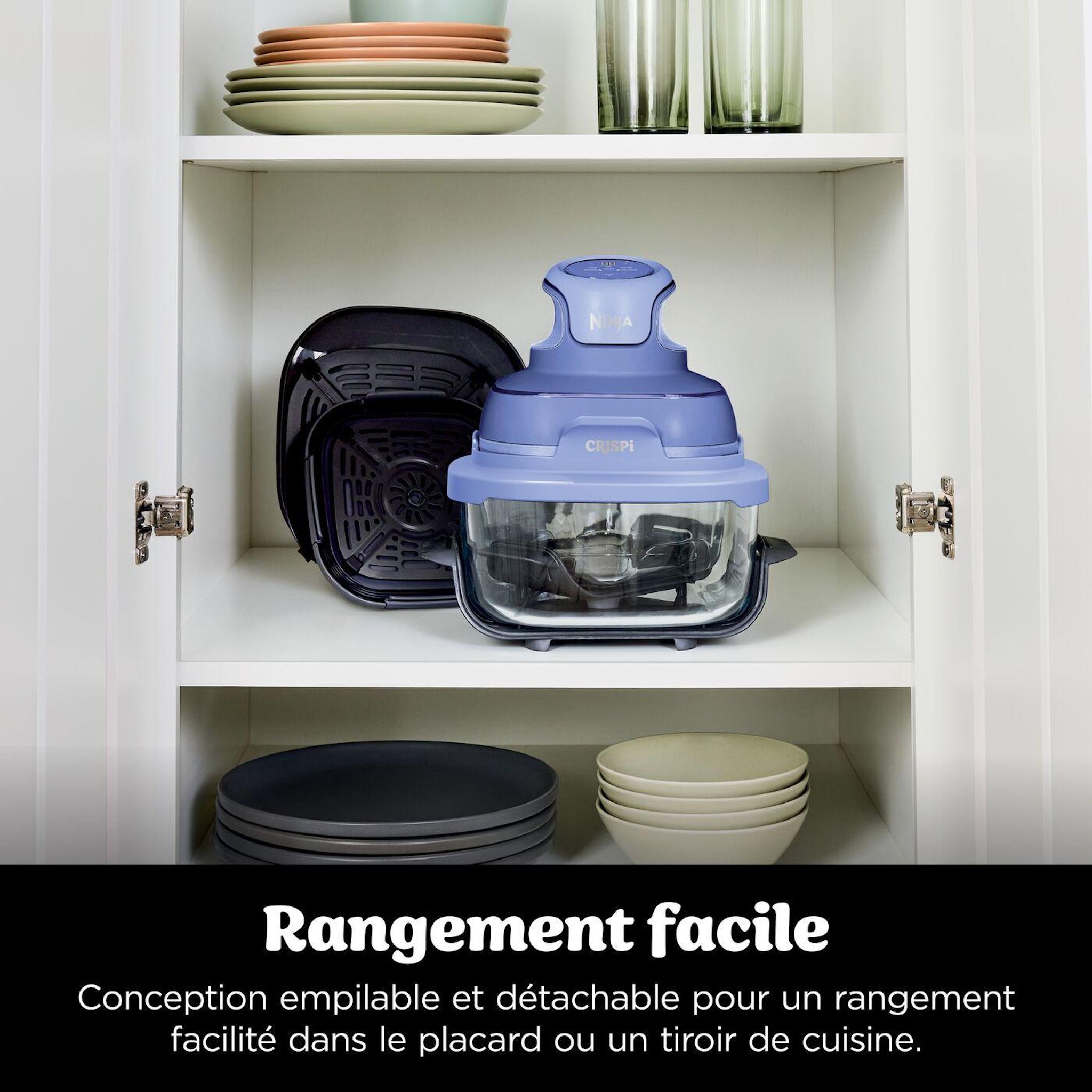 Voir la diapositive 7 : NINJA Friteuse sans huile à air chaud modulaire FN101EUPR - Violet