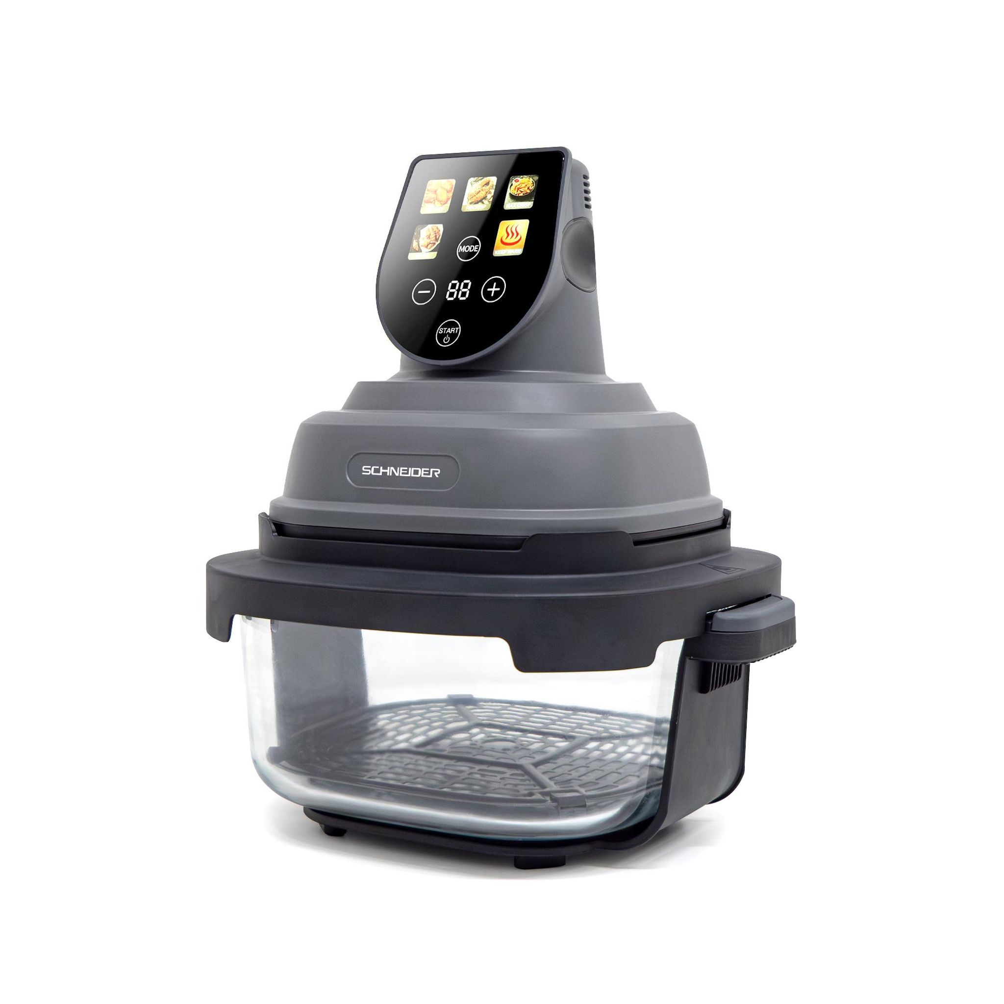Voir la diapositive 2 : SCHNEIDER Friteuse à air panoramique Crispi - Or gris