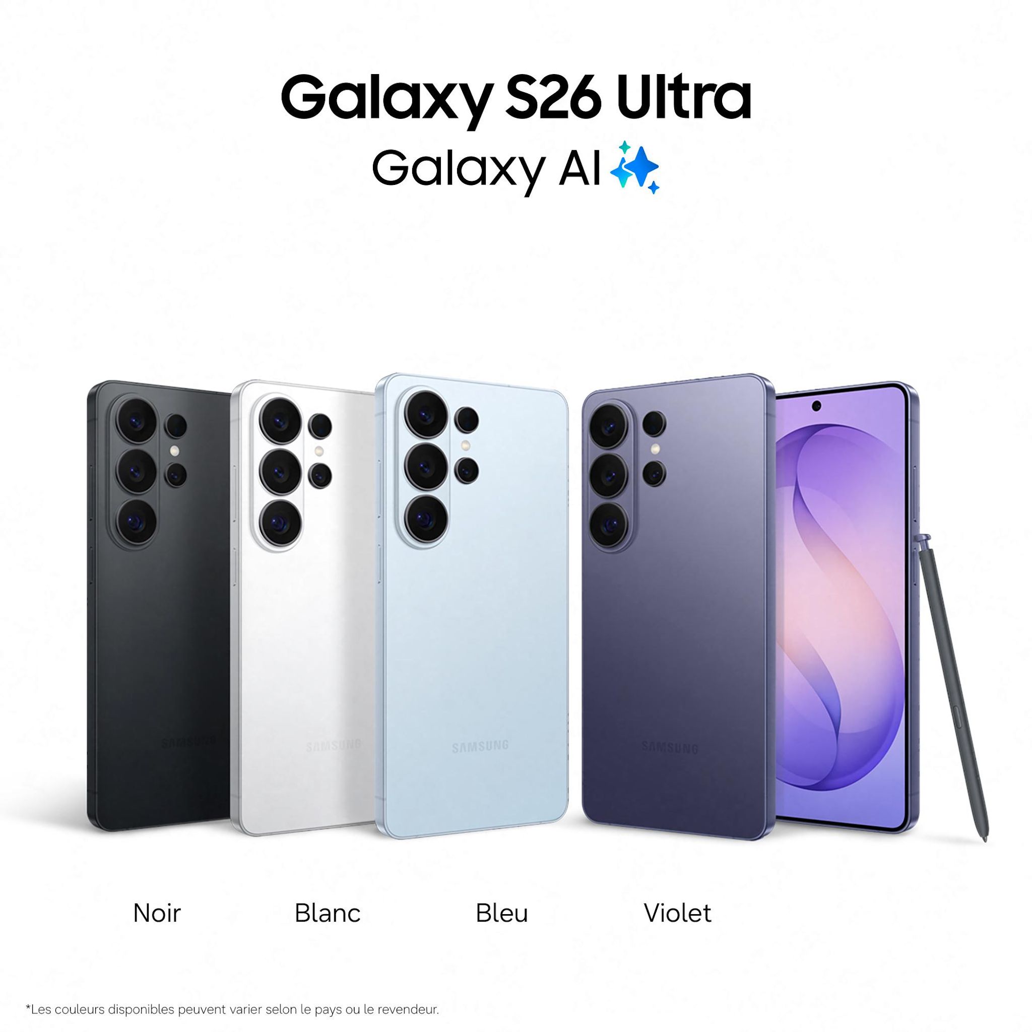 Voir la diapositive 2 : SAMSUNG Galaxy S26 Ultra 256Go - Violet