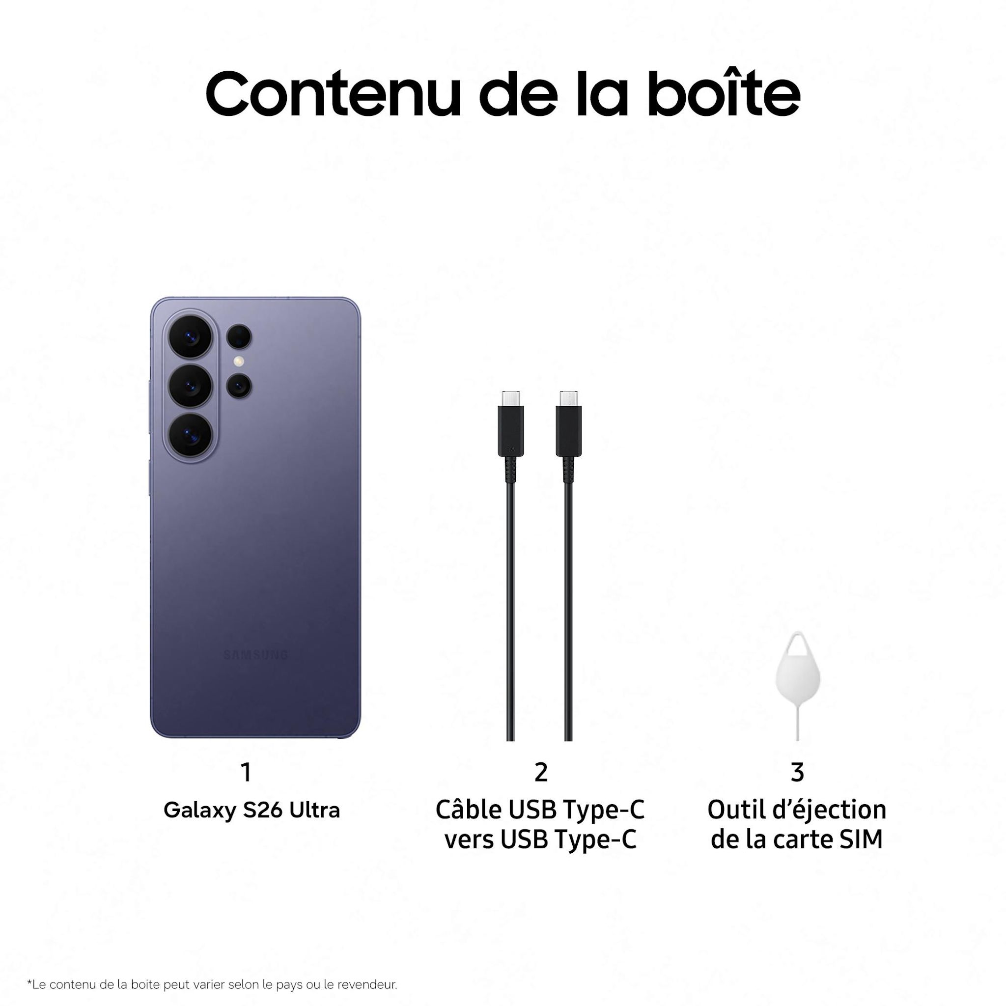 Voir la diapositive 5 : SAMSUNG Galaxy S26 Ultra 256Go - Violet