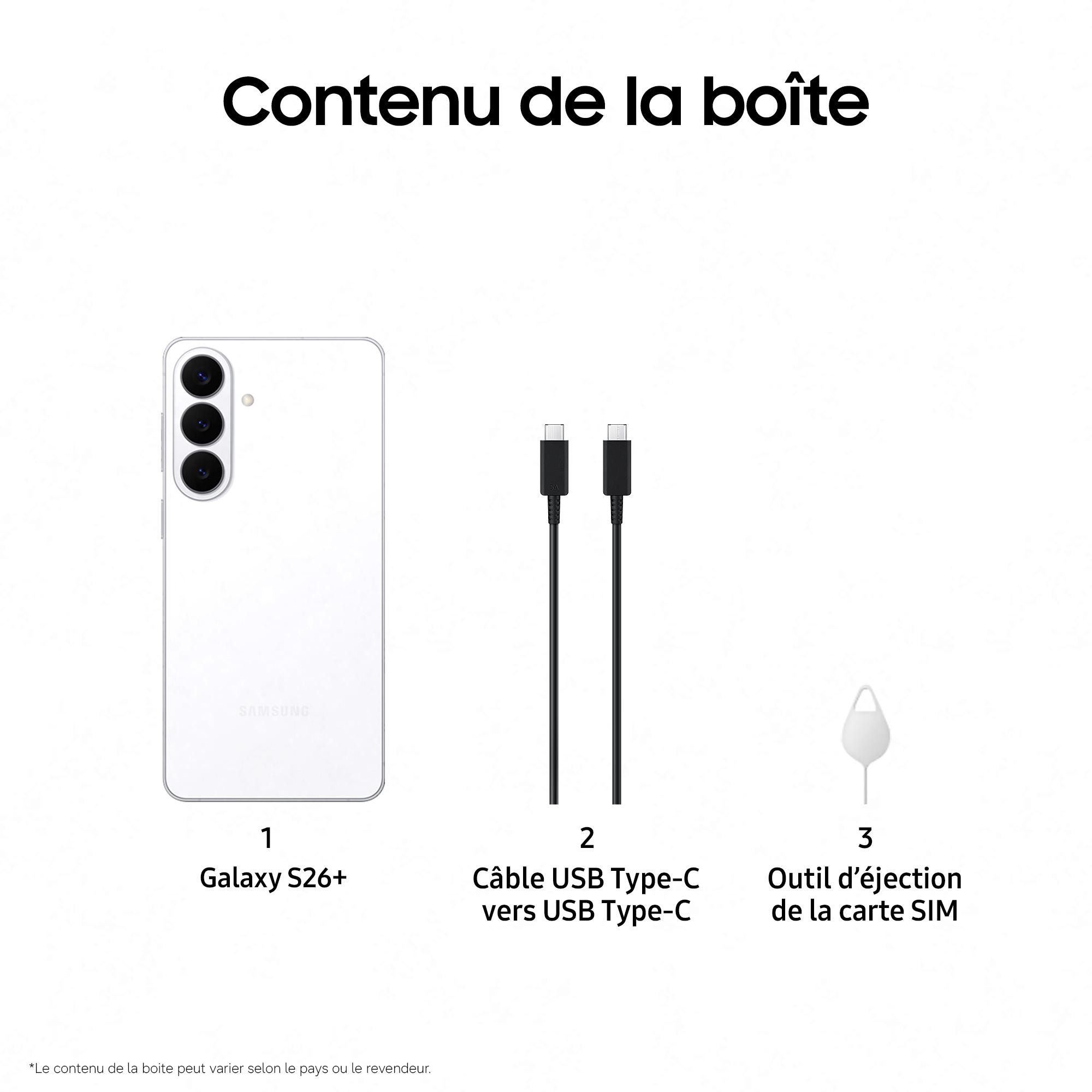 Voir la diapositive 7 : SAMSUNG Galaxy S26+ 256Go - Blanc