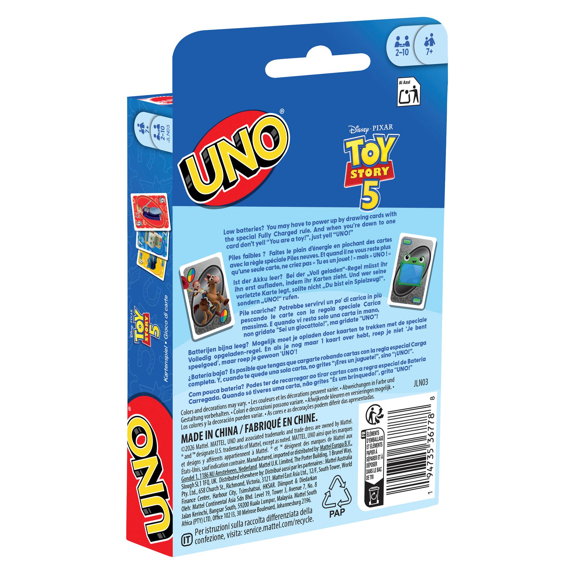 Voir la diapositive 3 : MATTEL Jeu Uno Project Target Toy Story 5
