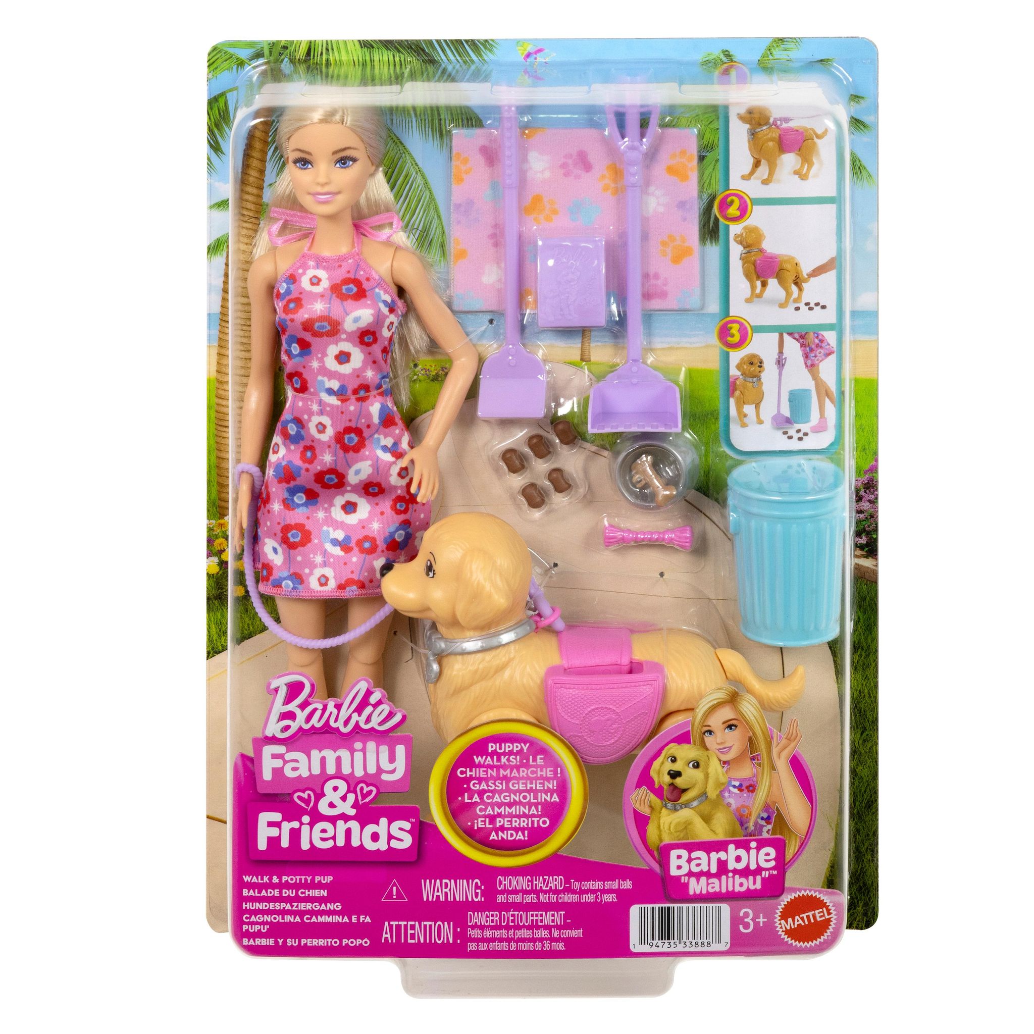 MATTEL Poupée Barbie Balade du chien