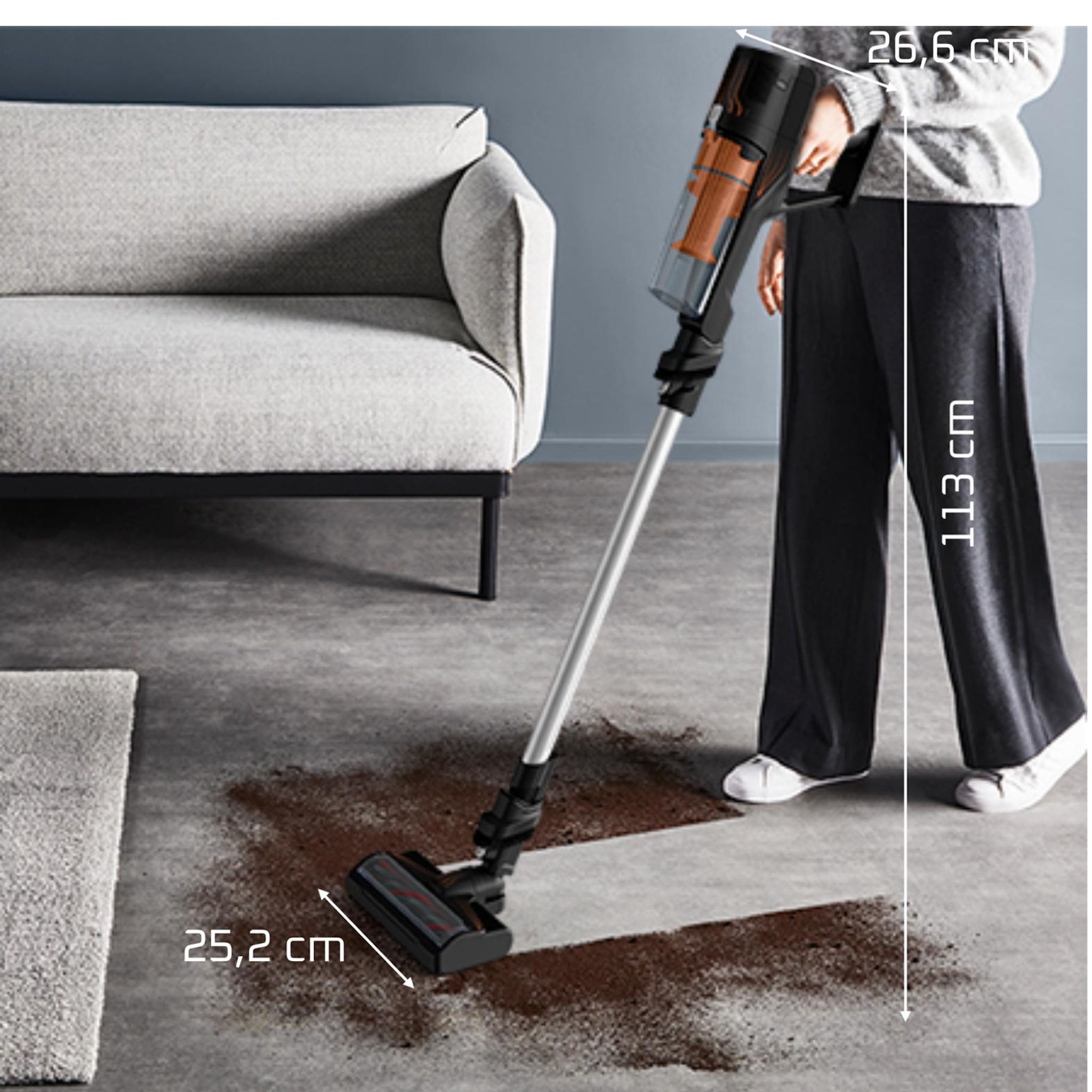 Voir la diapositive 8 : ROWENTA Aspirateur balai RH5A21E0 5.80 - Gris