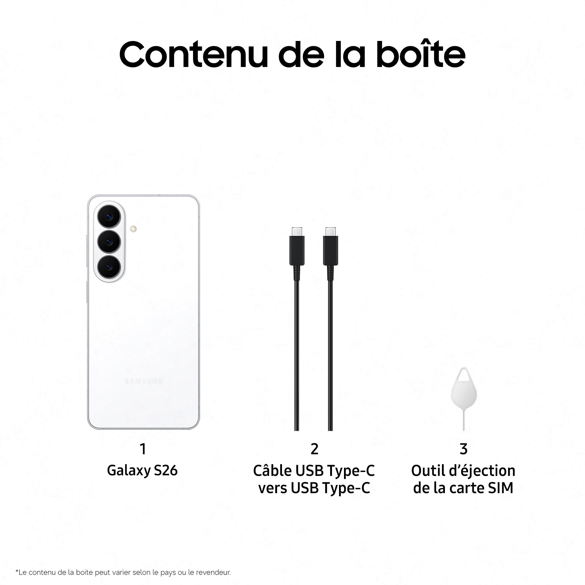 Voir la diapositive 7 : SAMSUNG Galaxy S26 512Go - Blanc