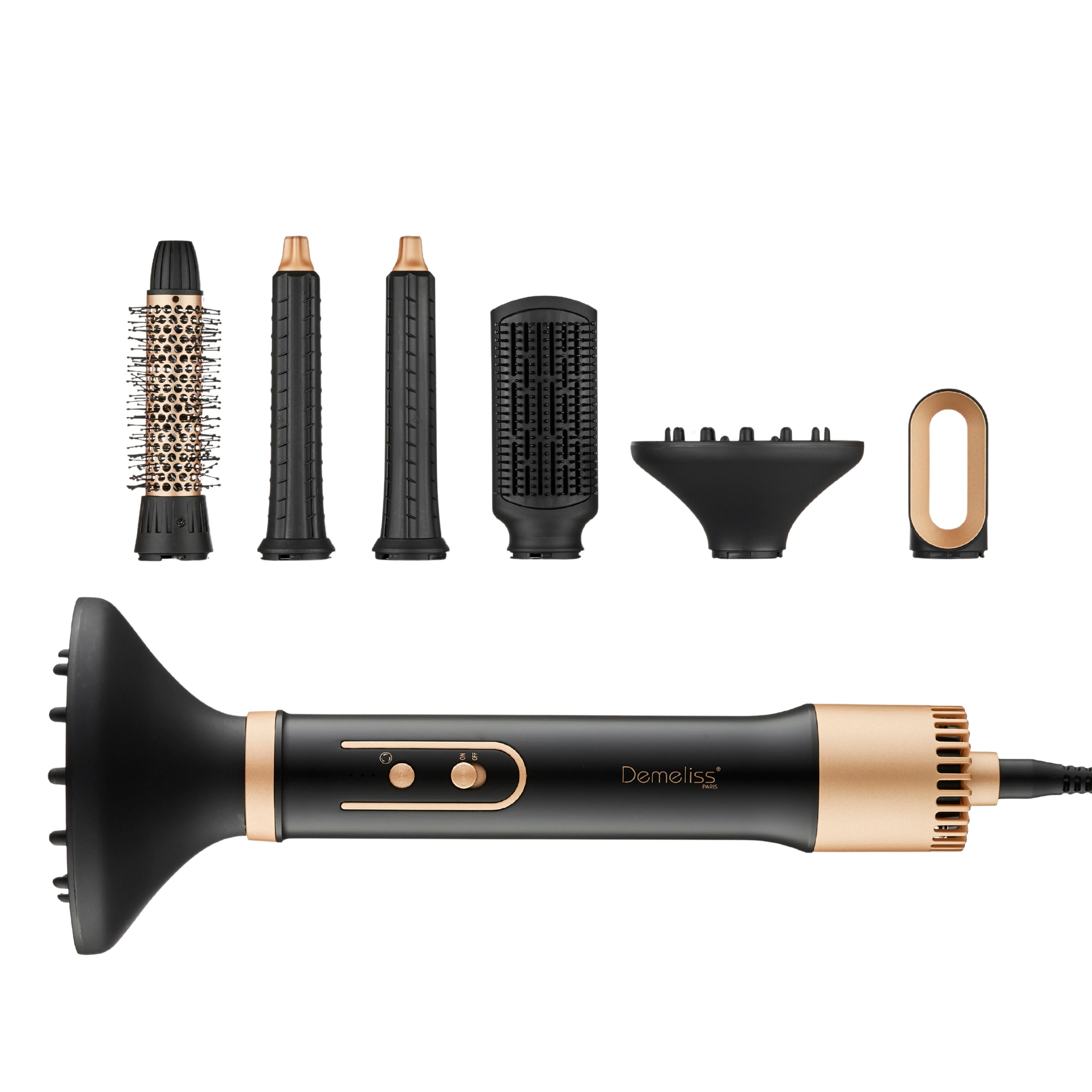 Voir la diapositive 2 : DEMELISS Brosse soufflante 5 en 1 21779 - Noir